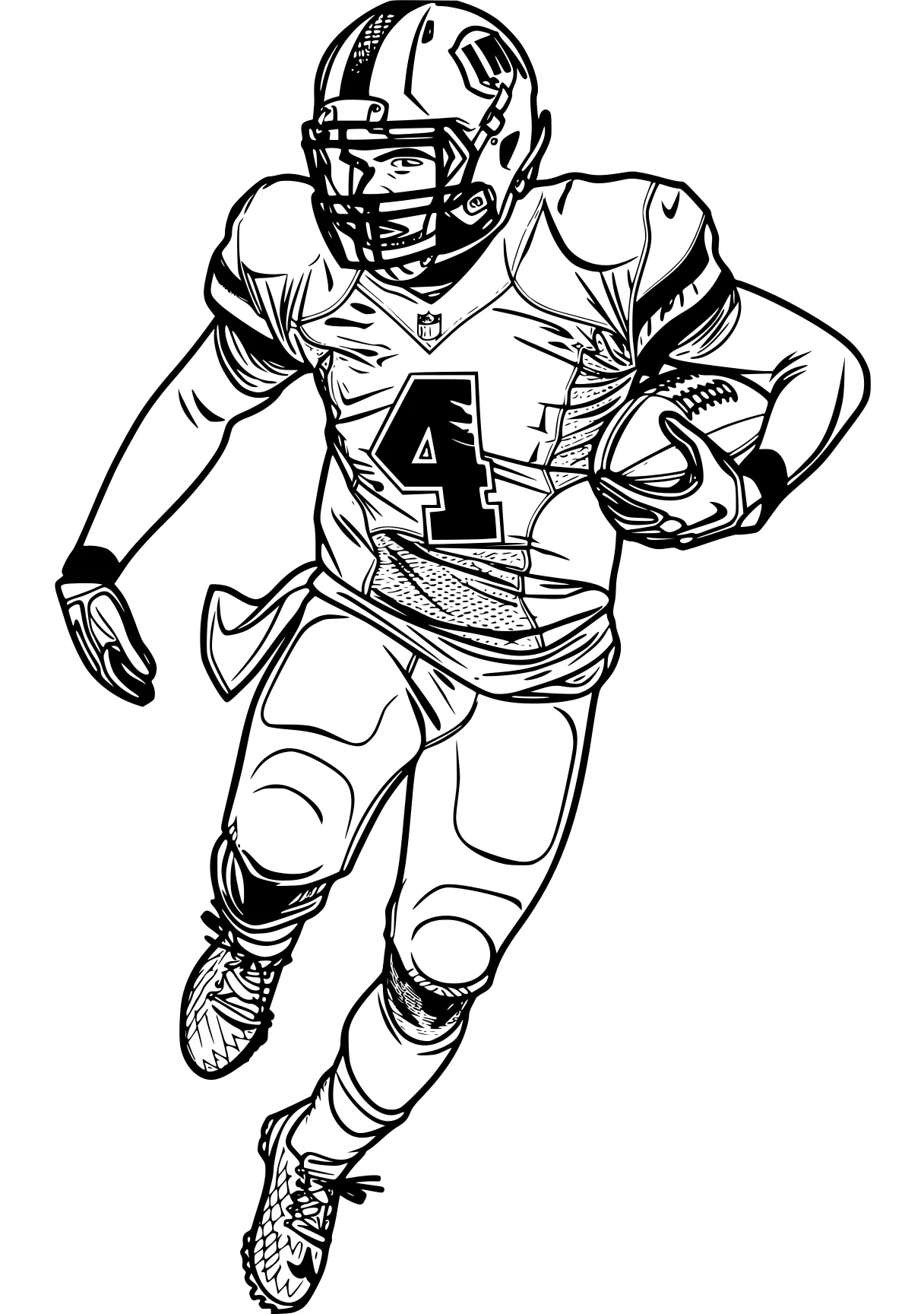 football player coloring page football, sports, hatcher, 49ers, a4, free downloads