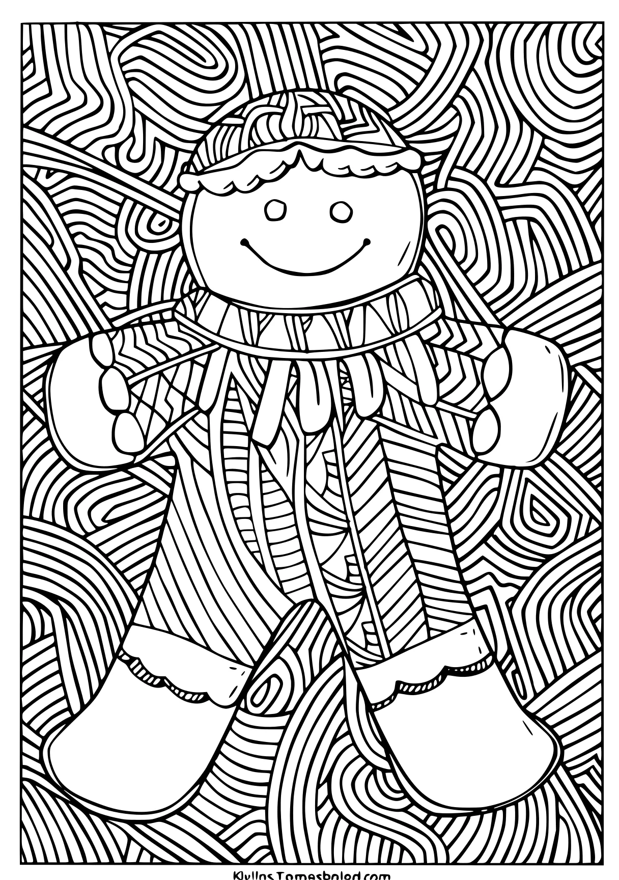 gingerbread coloring page zentangle, colouring, lines, free downloads