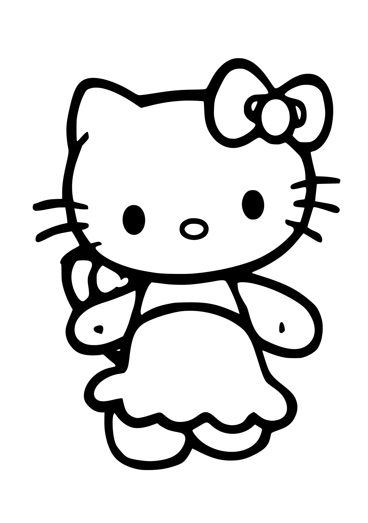 coloring hello kitty sanrio, cinnamoroll, kitty, winnie, mouse, free page downloads