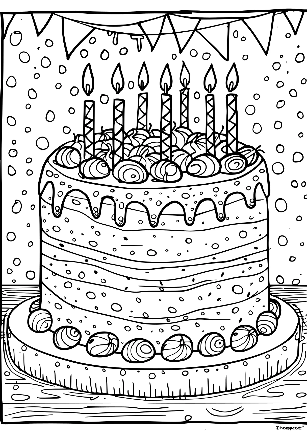 happy birthday coloring sheet, cake, birthday, cupcake, free page downloads