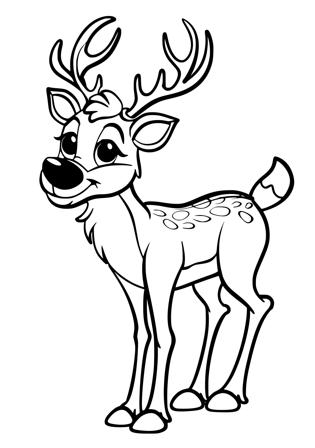 rudolph coloring page deer, rudolph, reindeer, bambi, sleigh, free downloads