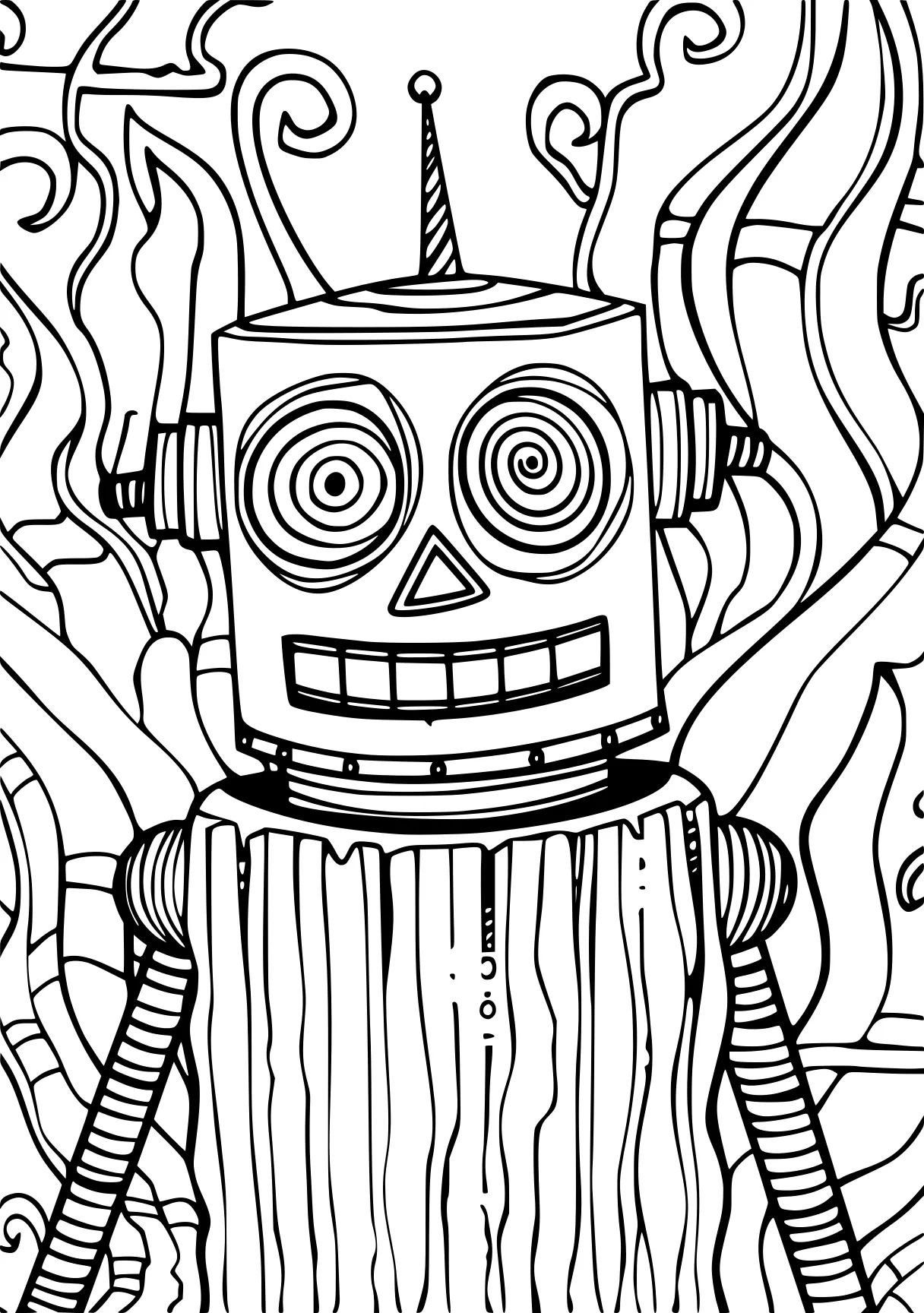 coloring pages hard robot, bots, machine, free page downloads