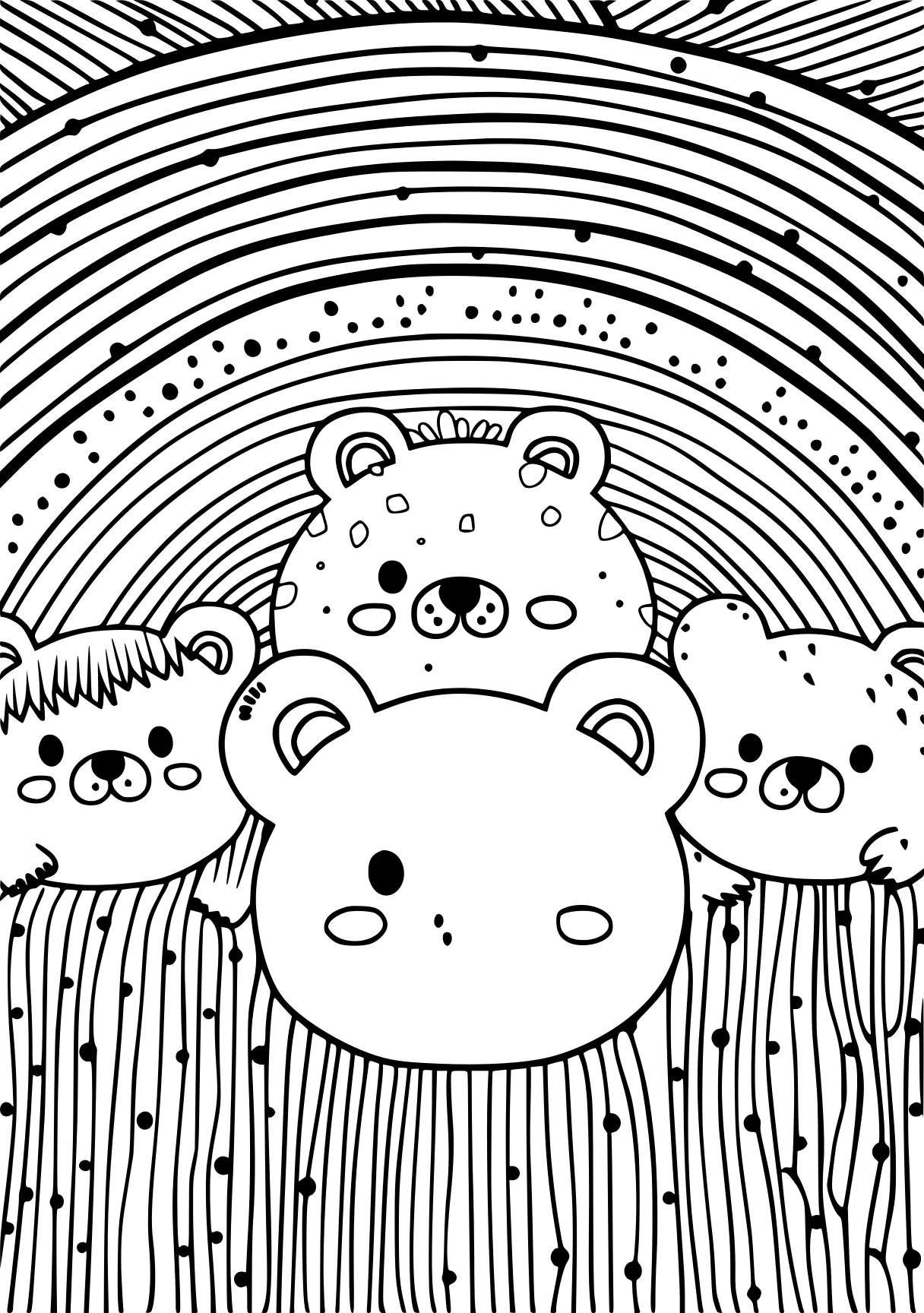 rainbow friends colouring pages bears, octonauts, bear, free coloring page downloads