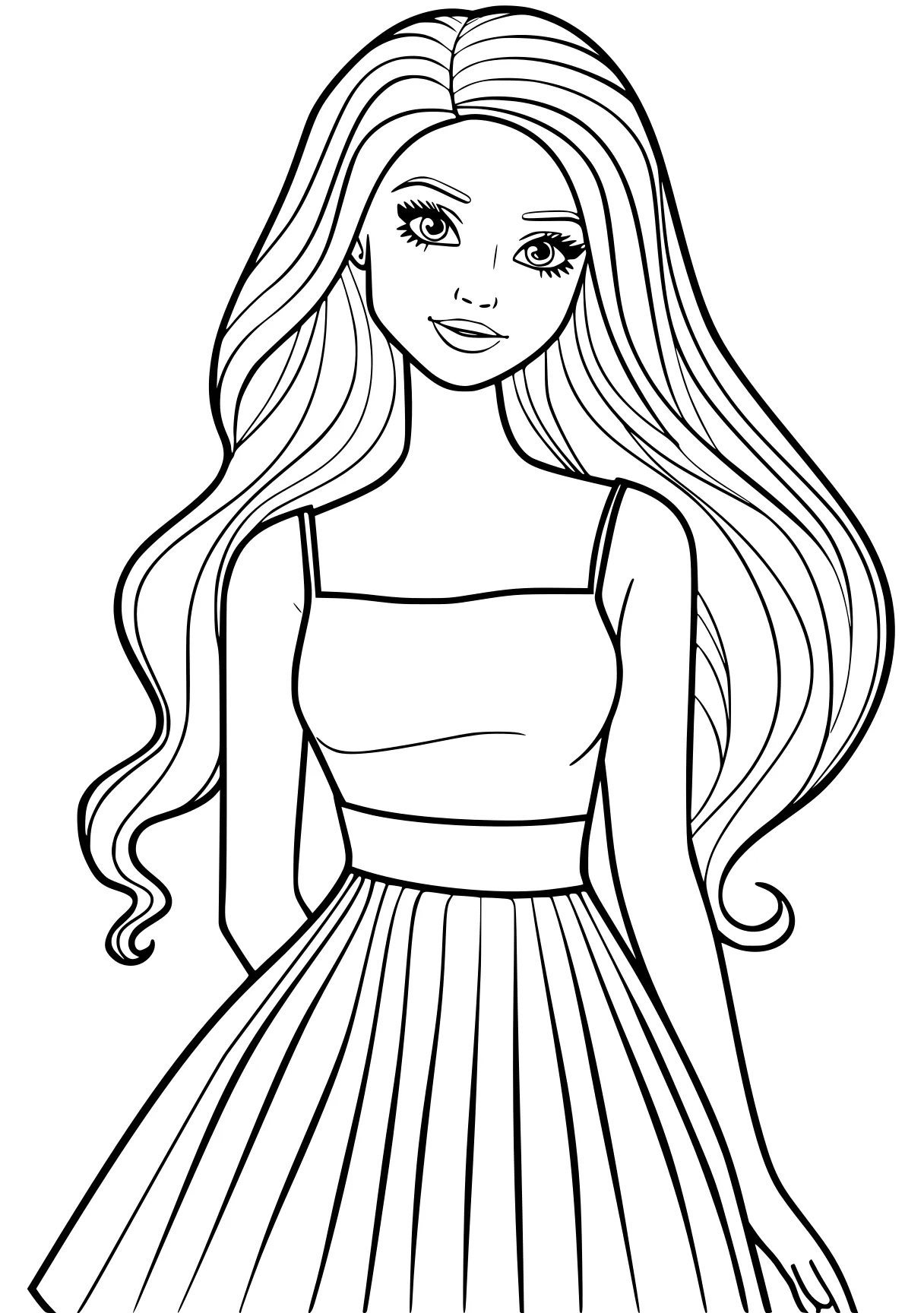 barbie coloring pages printable, winx, rapunzel, girl, free page downloads