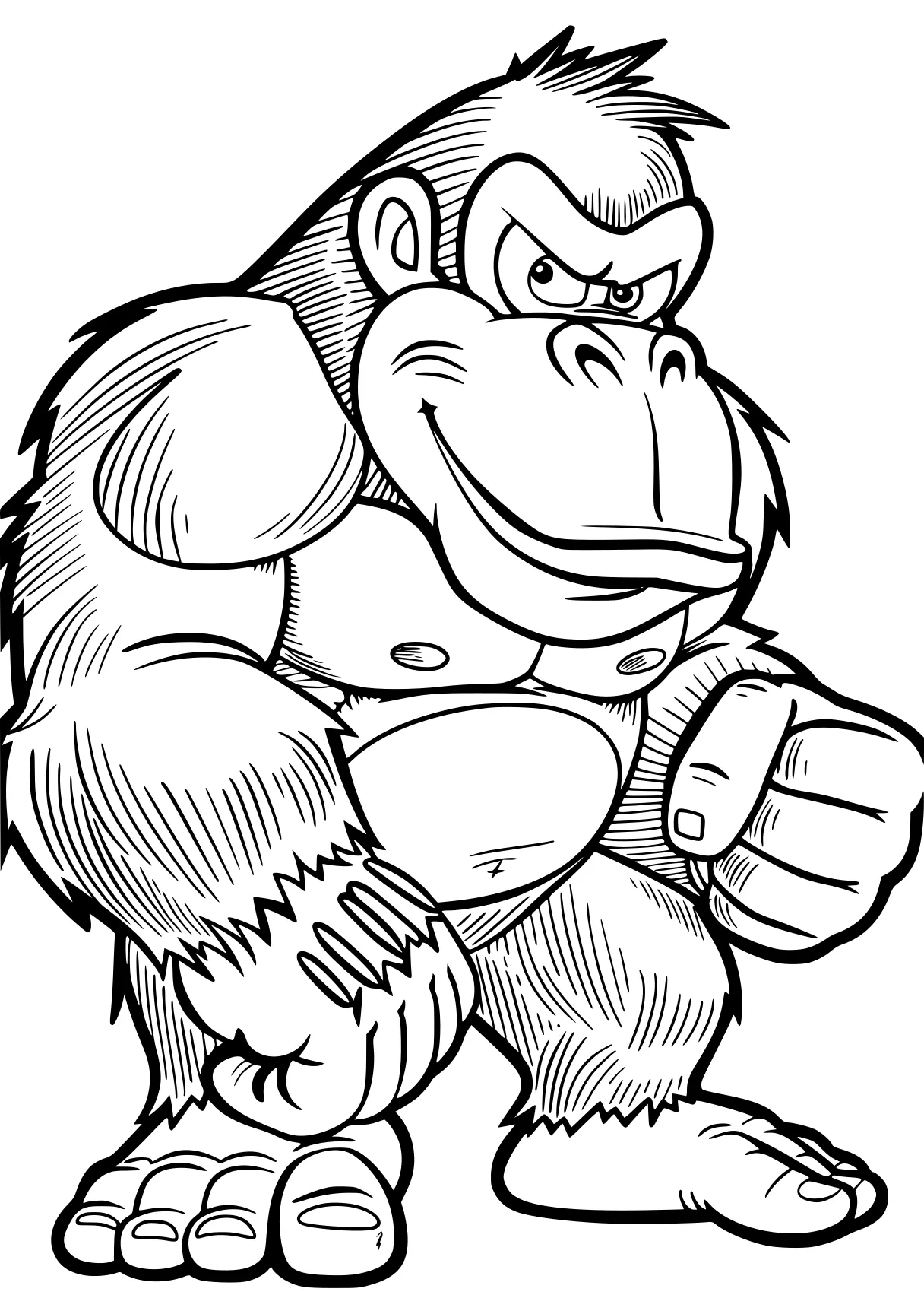 donkey kong coloring pages kong, bowser, gorilla, knuckles, monkey, free page downloads