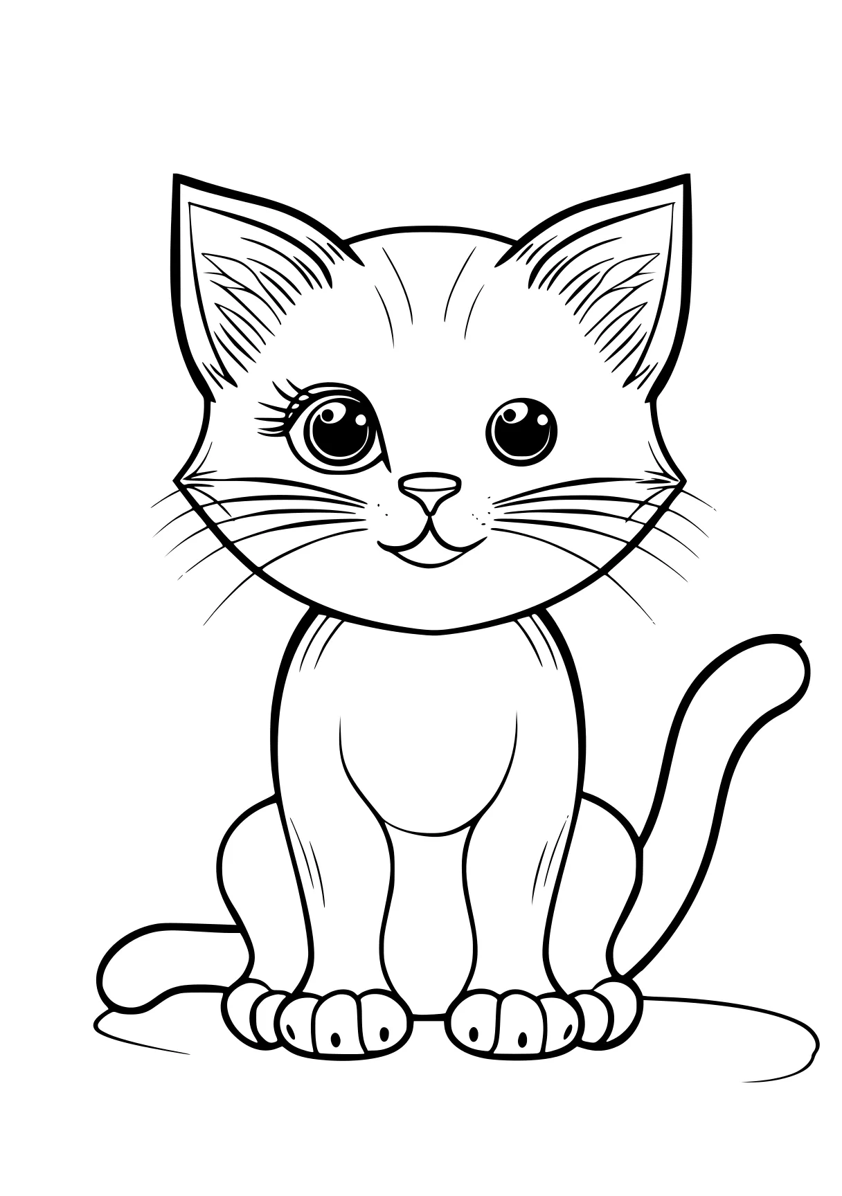 kitten coloring page cat, mew, kitty, free downloads