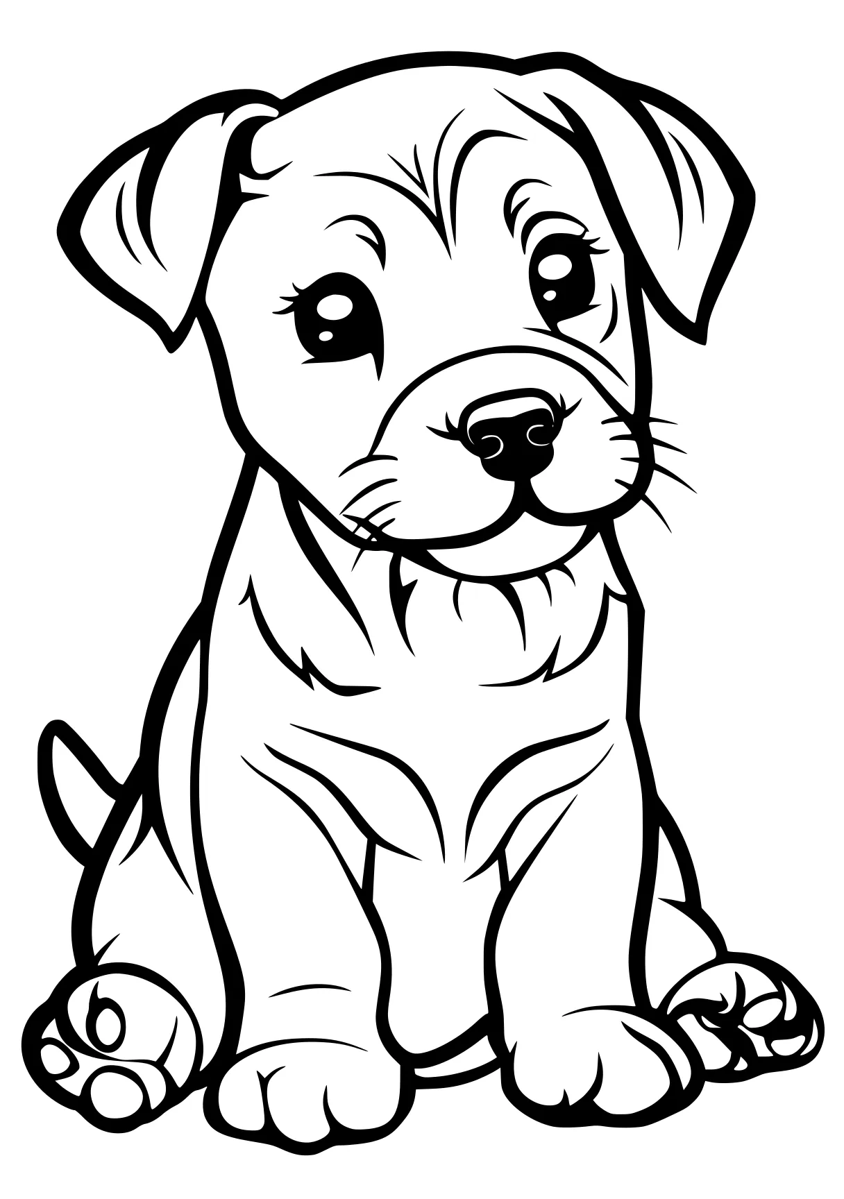 puppy coloring sheet puppy, bulldog, illustrator, pitbull, retriever, free page downloads