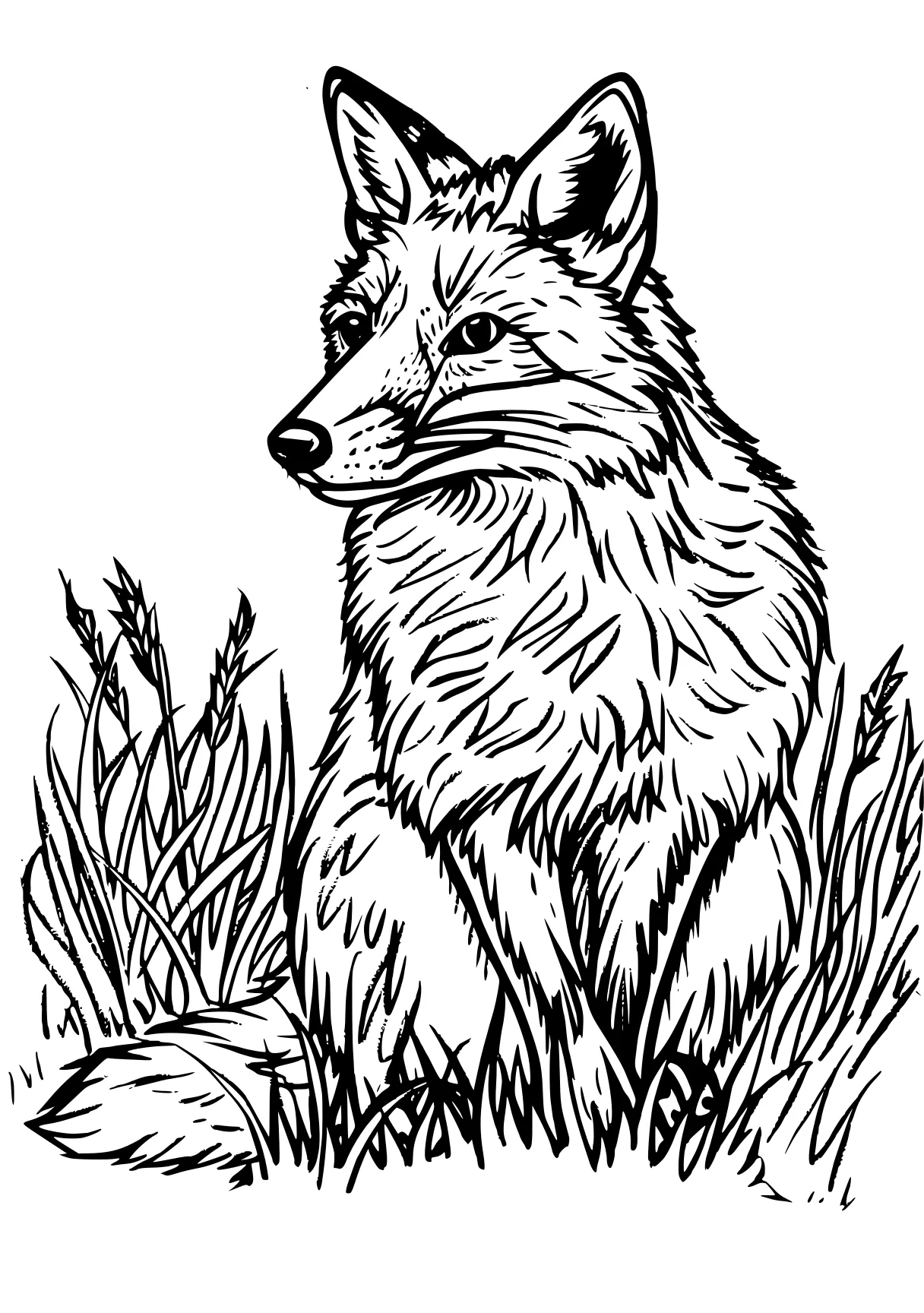 fox coloring page wolf, fox, werewolf, shepherd, husky, free downloads