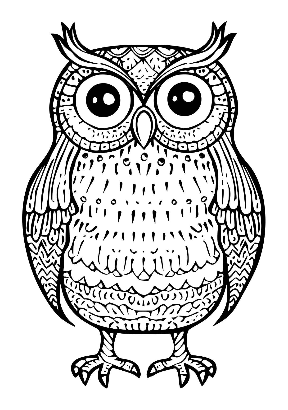 coloring pages hard owl, illustrator, adult, free page downloads