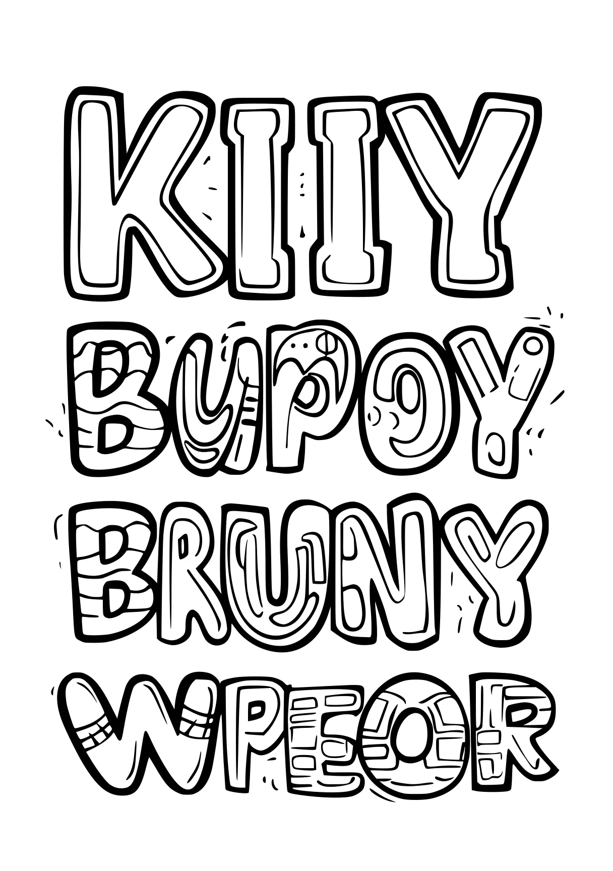 alphabet coloring book humpty, killy, kitty, bunny, kirby, free page downloads