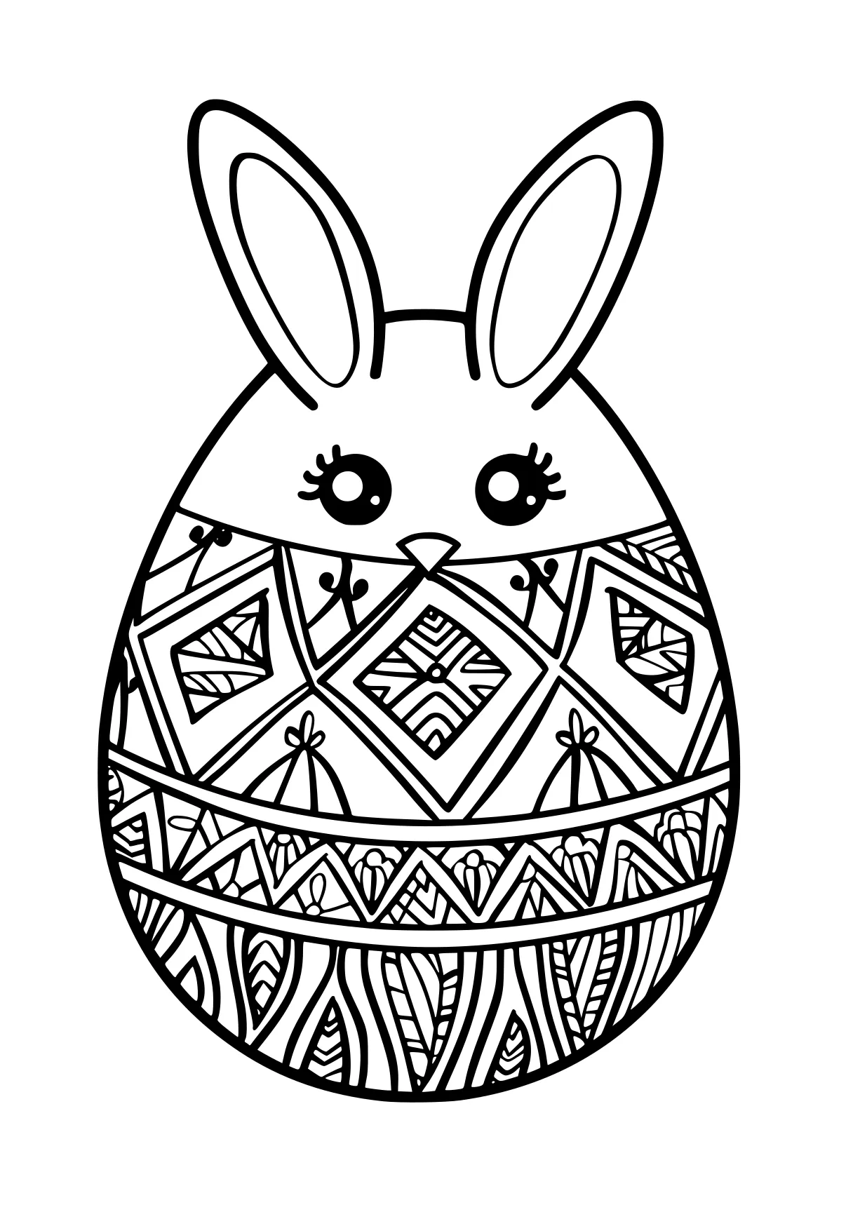 printable easter coloring pages rabbit, bunny, zentangle, easter, free page downloads