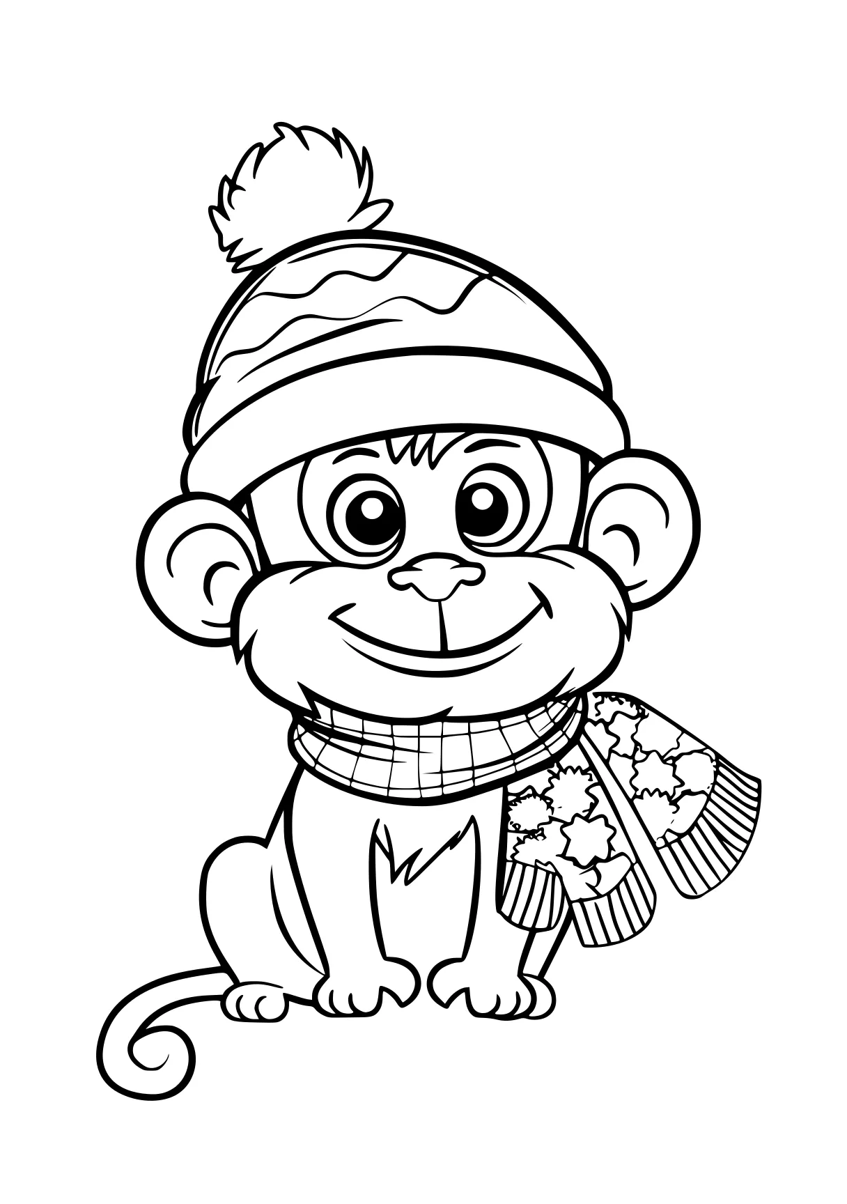 new years coloring pages monkey, gorilla, illustrator, free page downloads