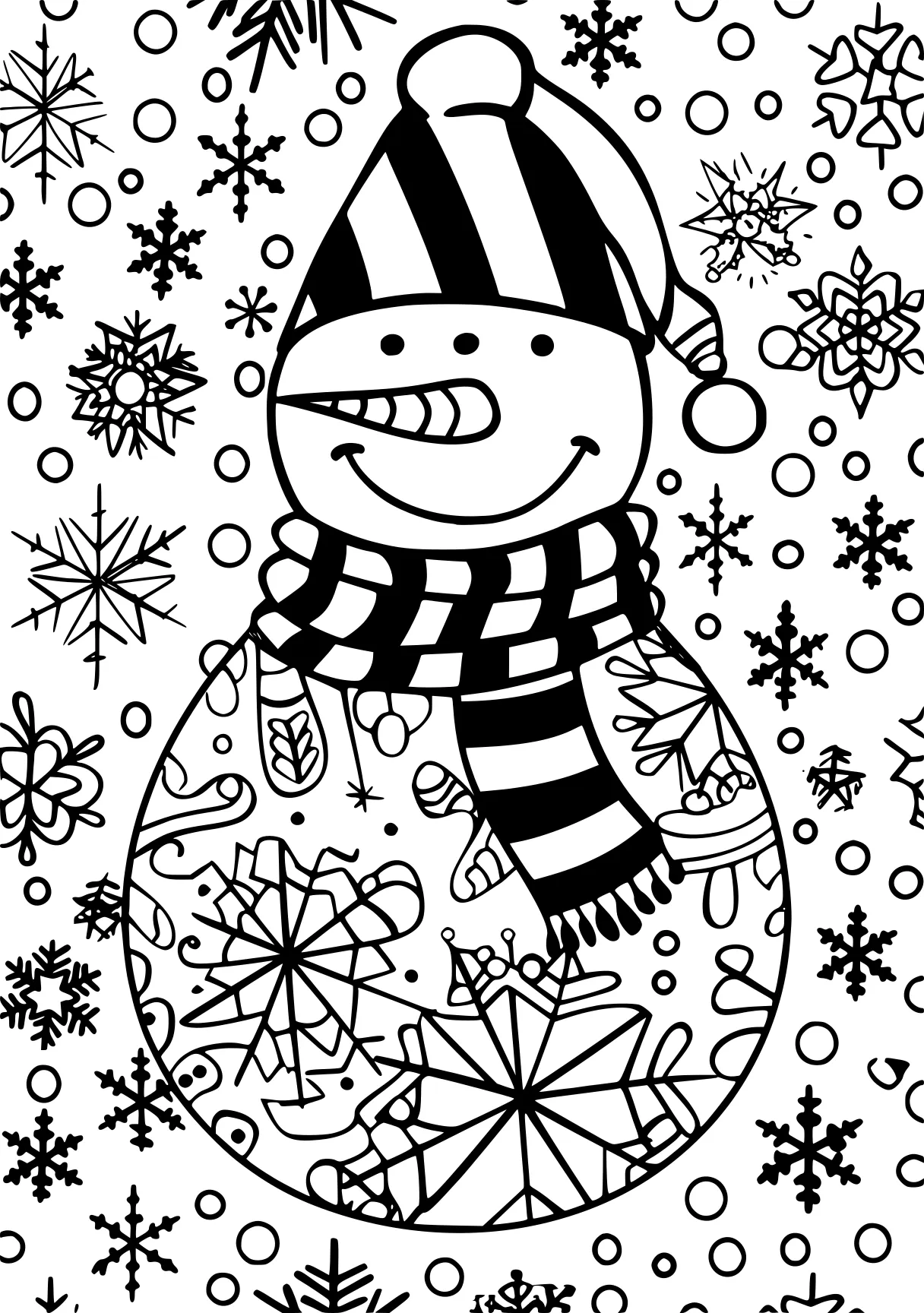 christmas coloring pictures snowman, zentangle, winter, claus, free page downloads