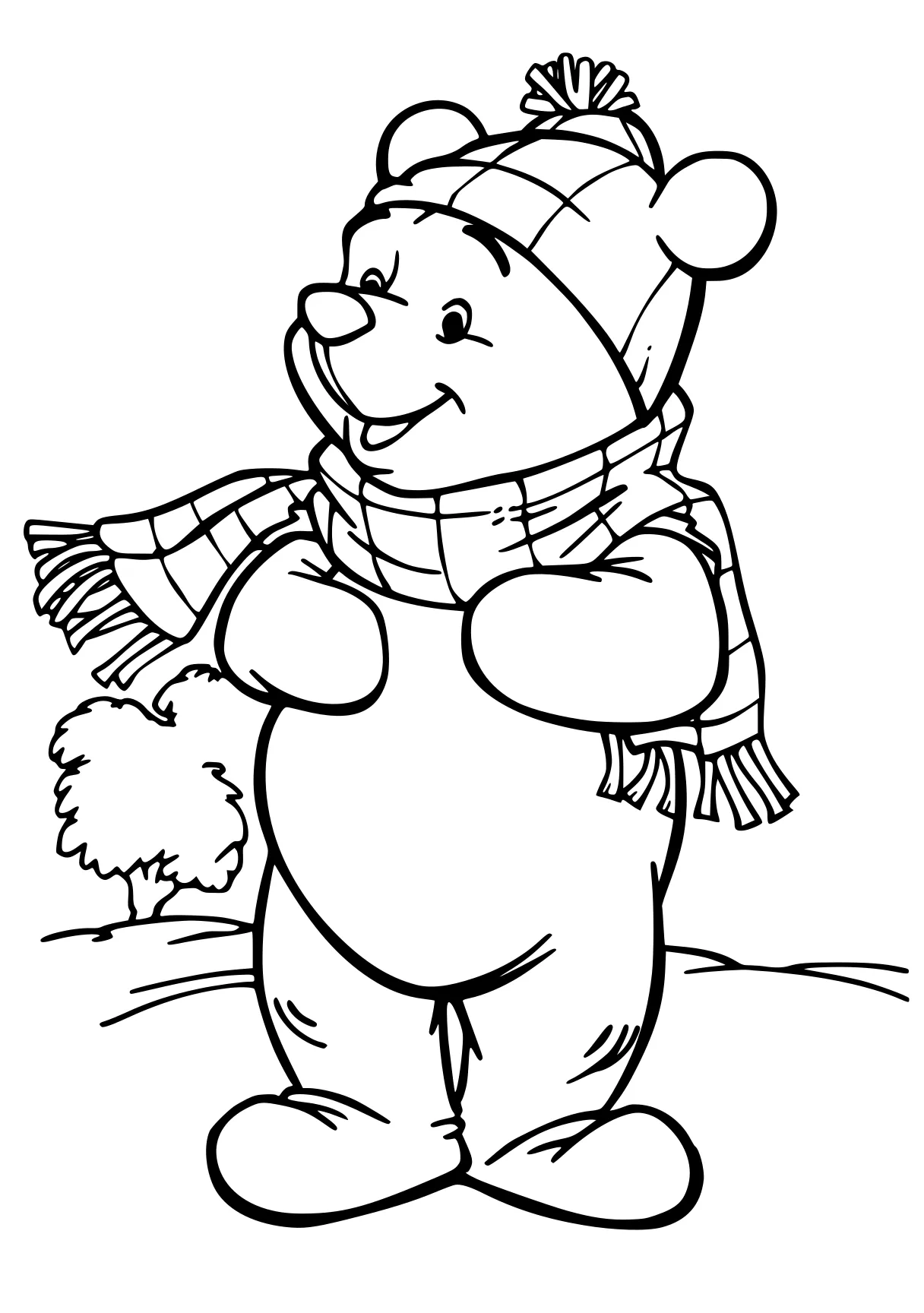 pooh coloring pages pooh, winnie, snowman, bear, free page downloads