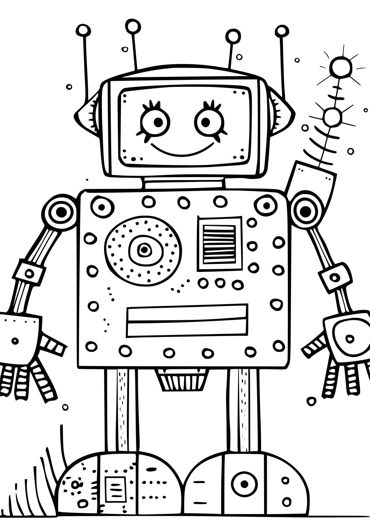 robot coloring pages robot, bots, machine, ai, illustrator, free page downloads