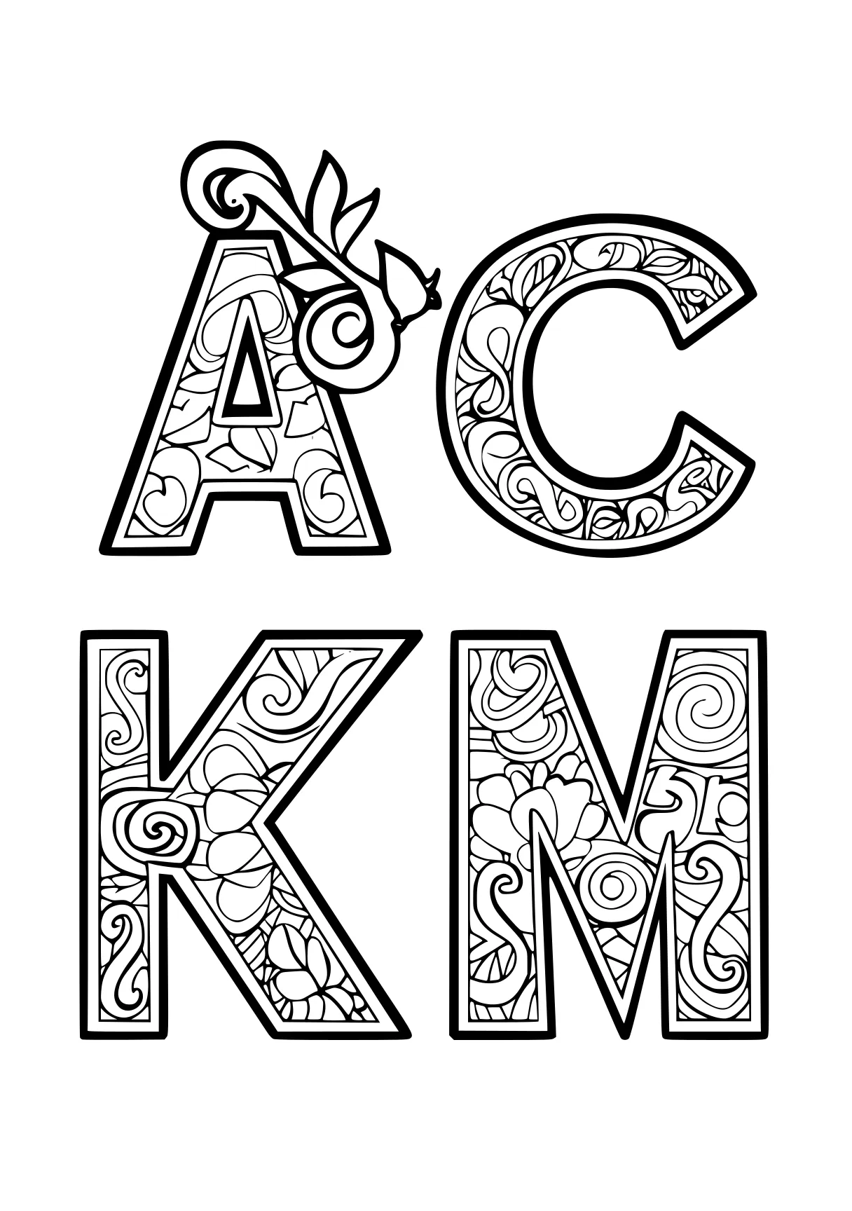 abc coloring pages abc, letters, acid, illustrator, free page downloads