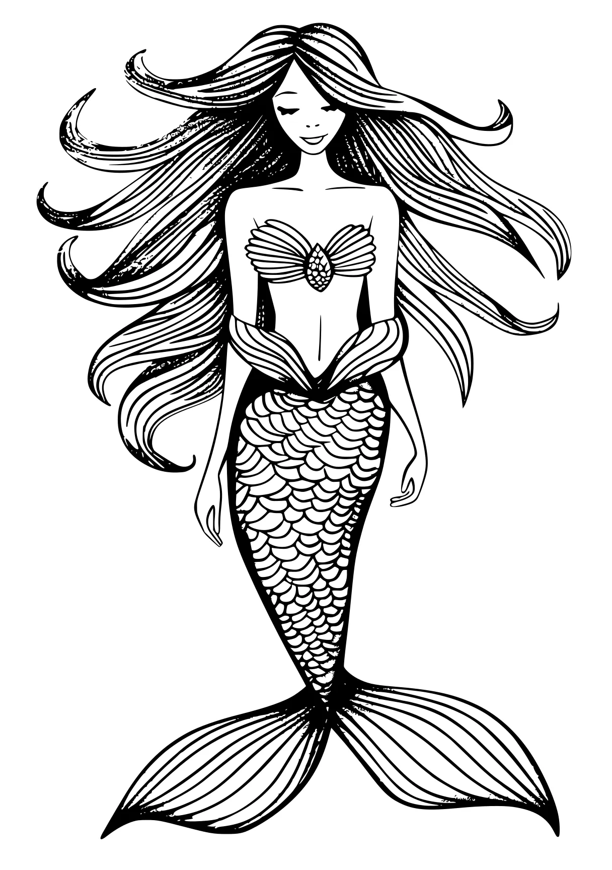 mermaid coloring pages mermaid, siren, ariel, zentangle, fish, free page downloads