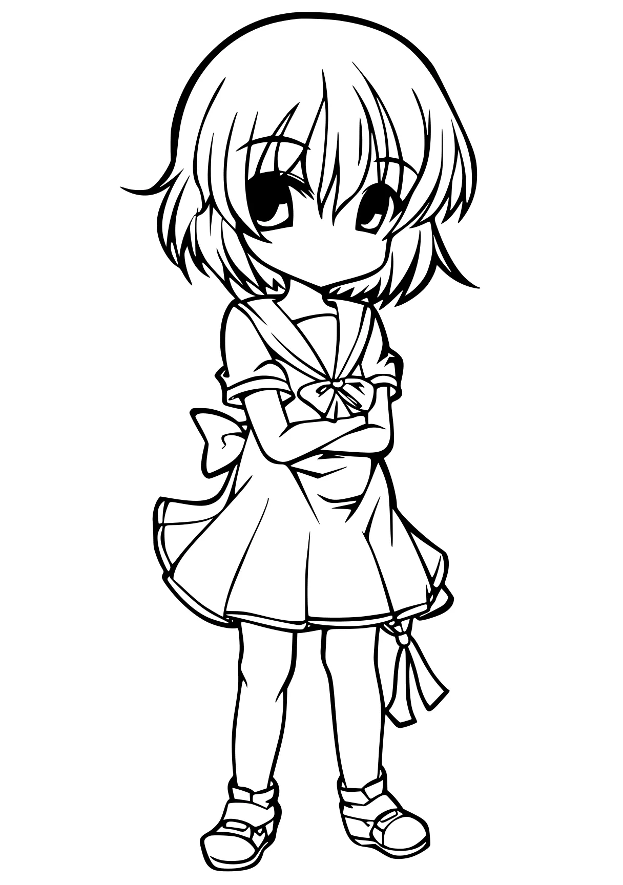 anime coloring pages chibi, small, sailor, shinobu, gacha, free page downloads