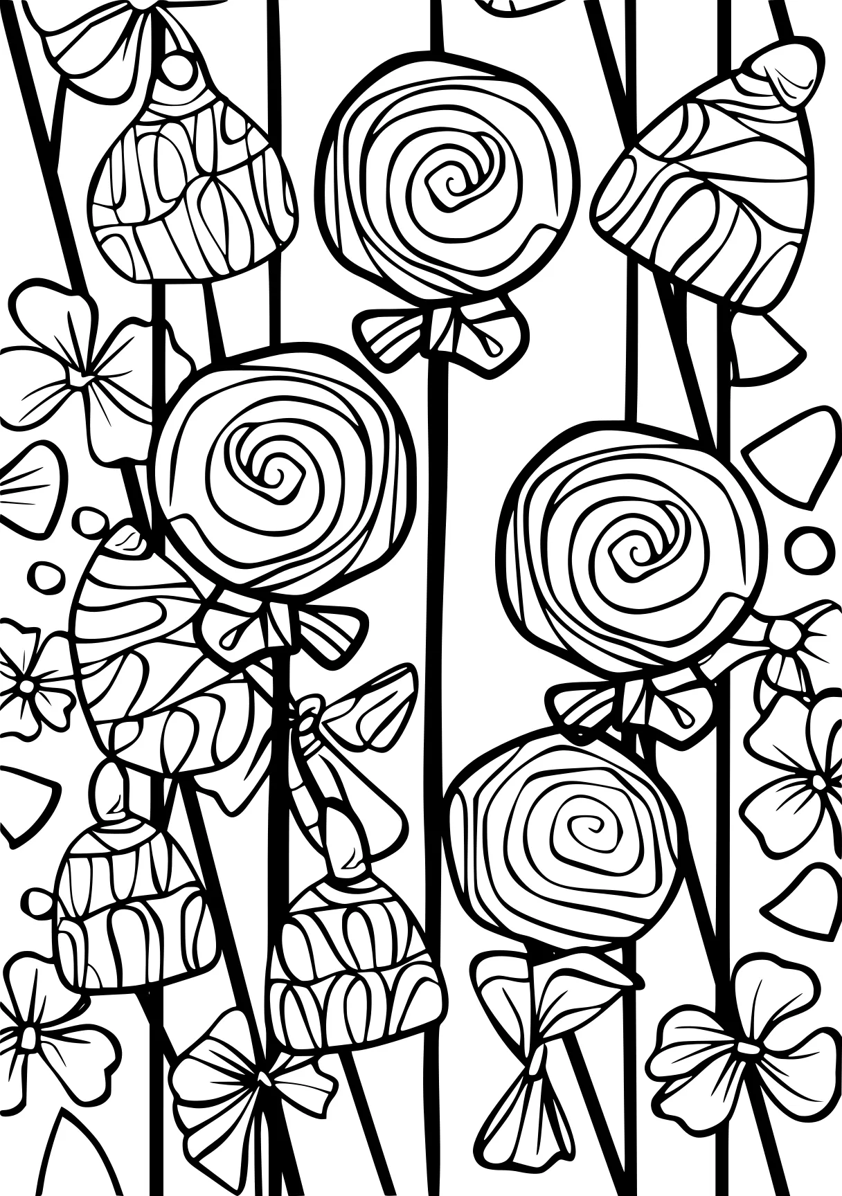 candy coloring page, zentangle, plants, colouring, free downloads