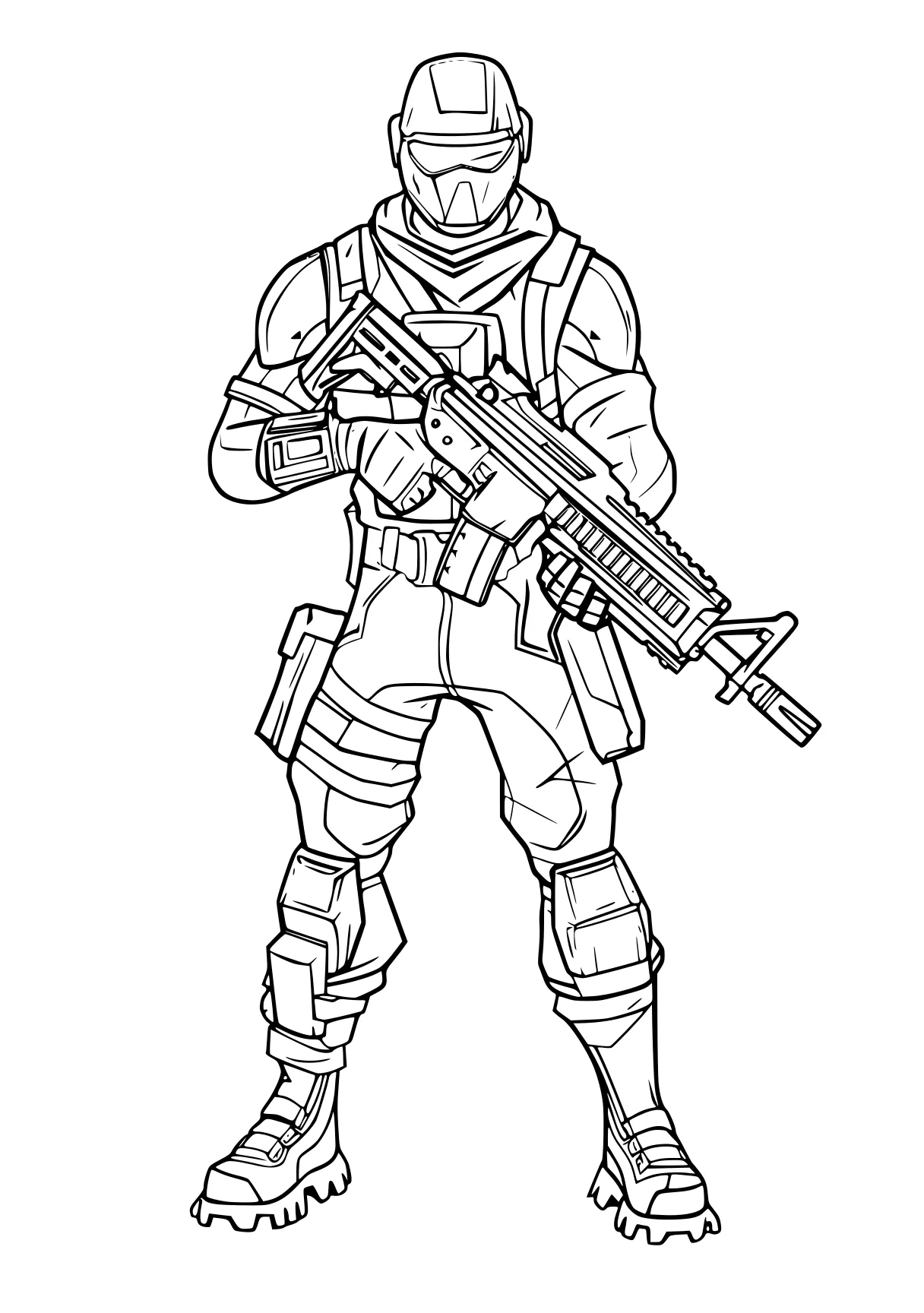 fortnite coloring page soldier, ranger, hunter, guard, kakashi, free downloads