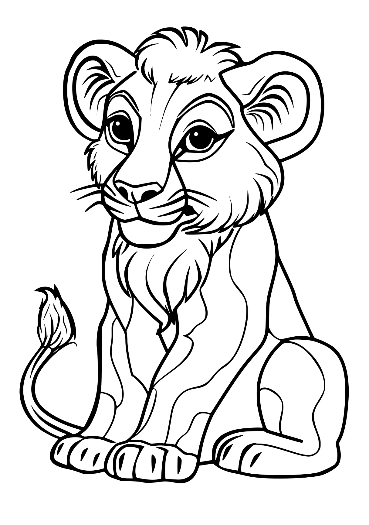 coloring pages cute animals lion, lions, panther, free page downloads