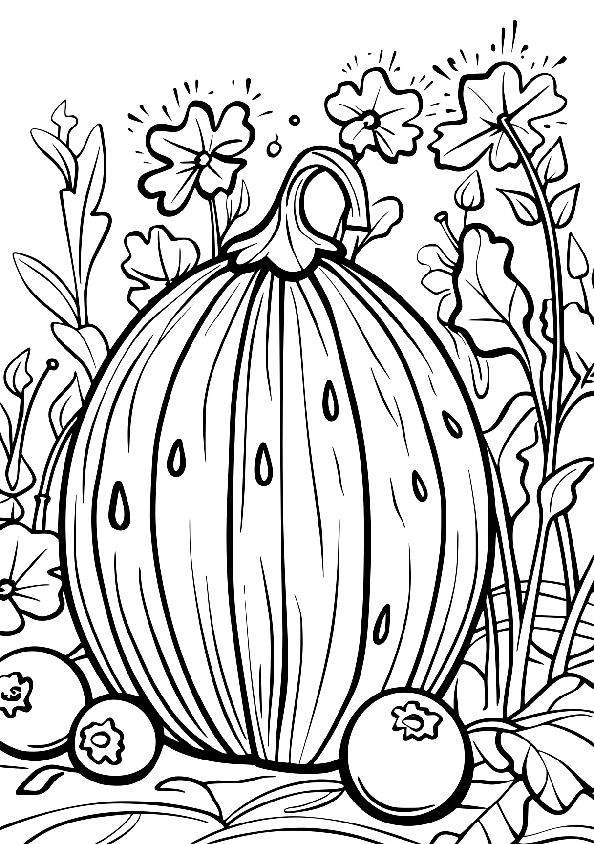 cocomelon coloring page acorn, vegetable, pumpkin, free downloads