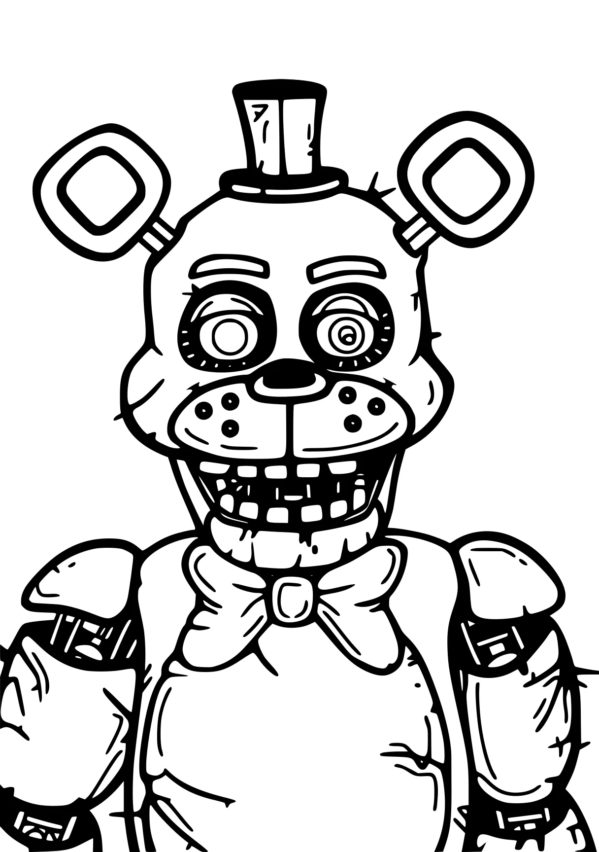 five nights at freddy's colouring pages fnaf, fazbear, freddy, bonnie, chica, free coloring page downloads