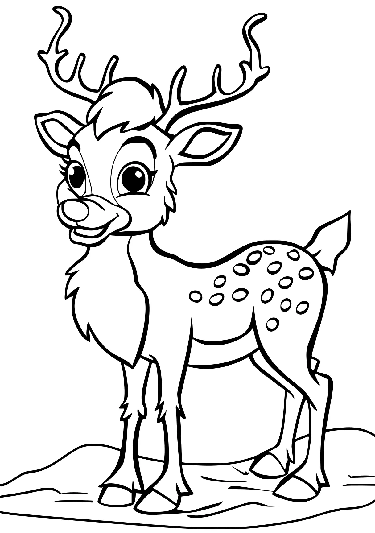 rudolph coloring page deer, rudolph, bambi, reindeer, free downloads