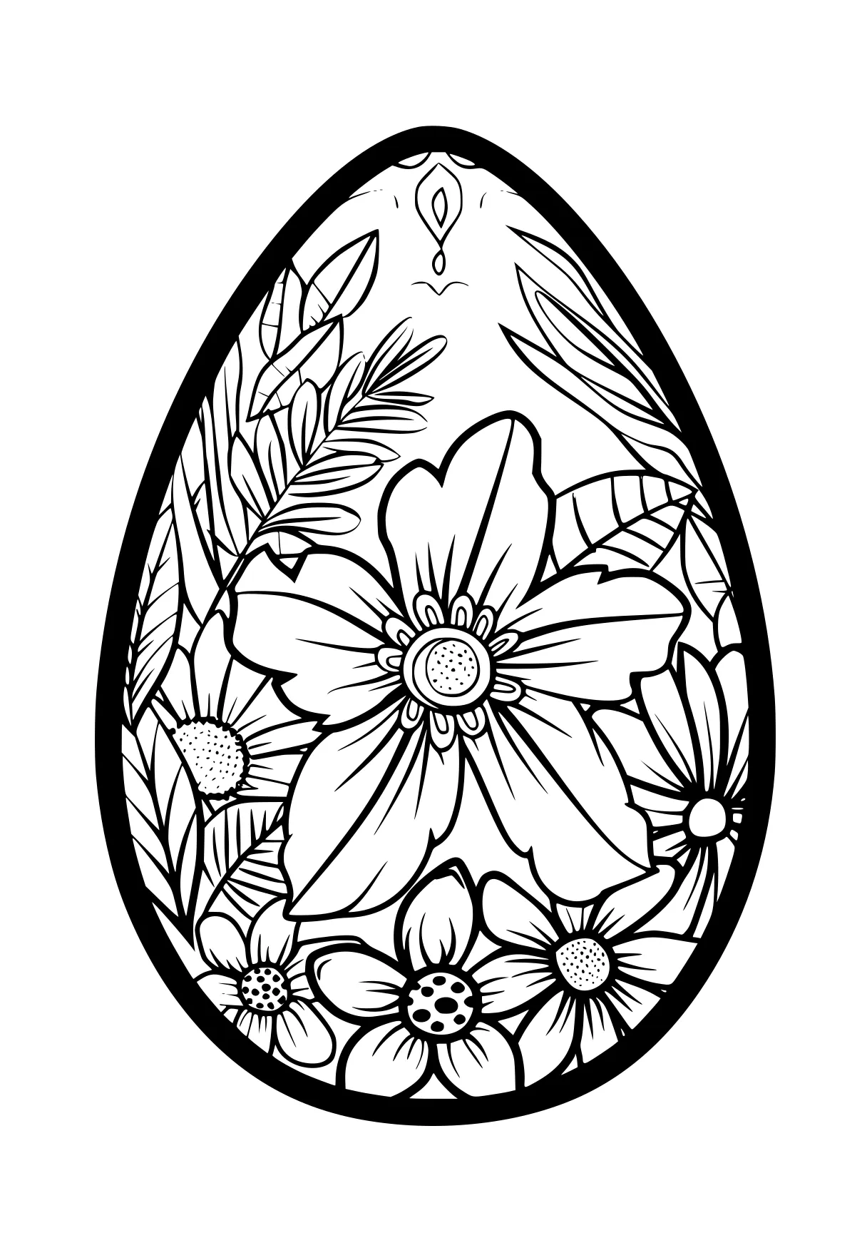 easter egg printable coloring pages tulip, ornament, egg, free page downloads