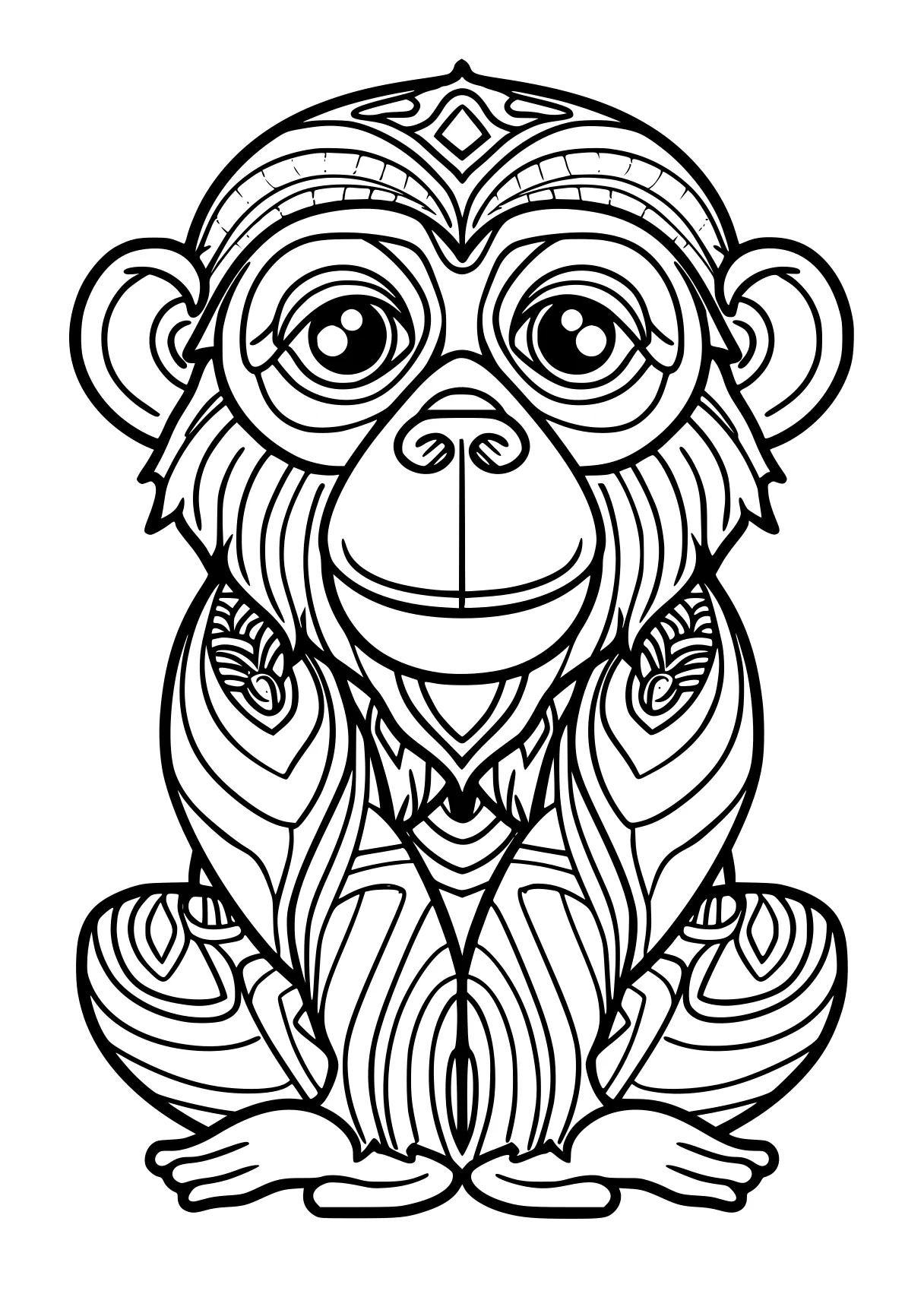 fun coloring pages monkey, gorilla, kong, free page downloads