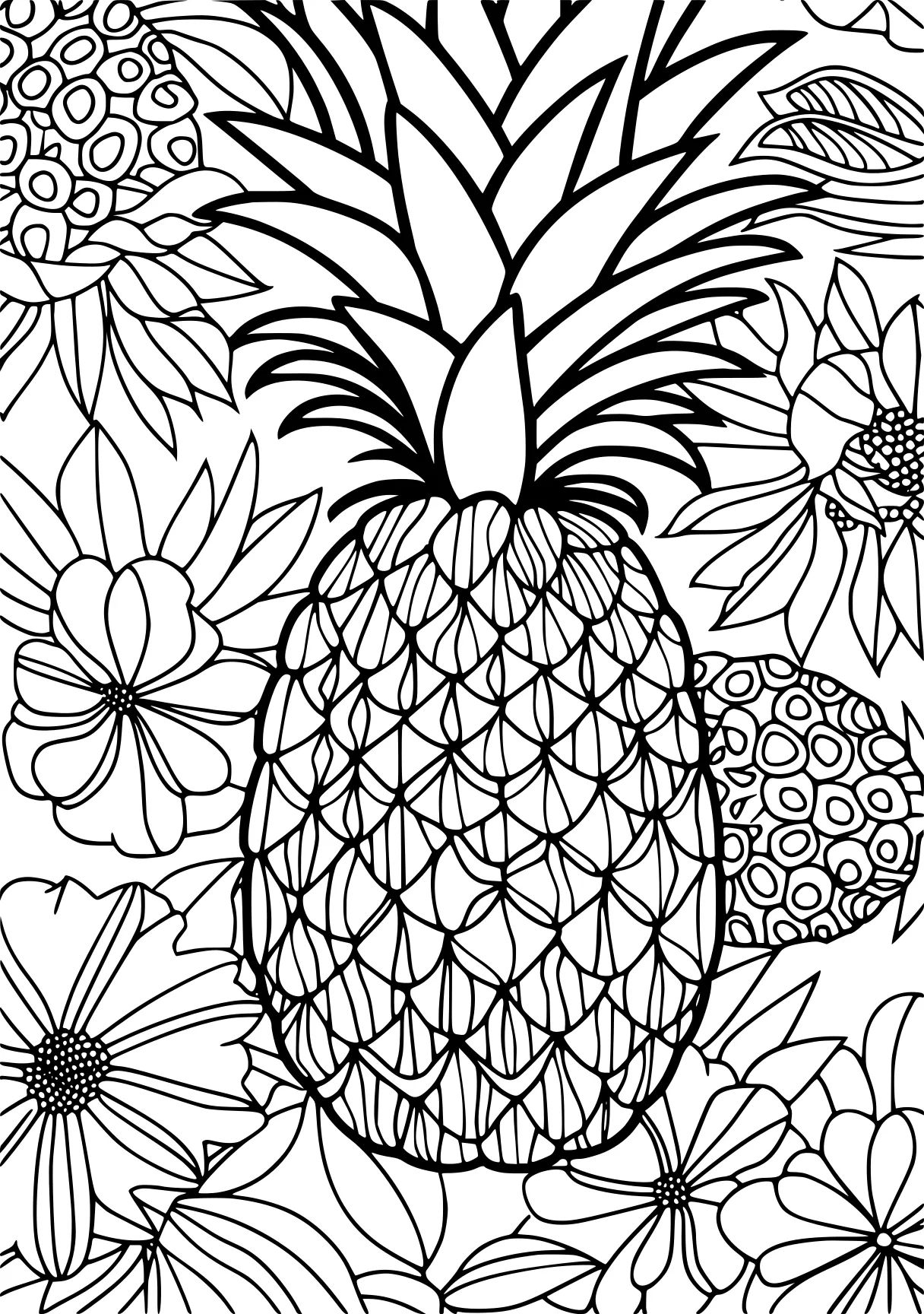 best coloring books for adults zentangle, pineapple, colouring, free page downloads