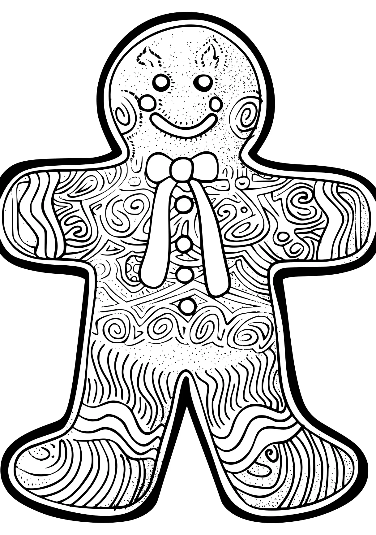 gingerbread man coloring sheet gingerbread, zentangle, rangoli, octopus, free page downloads