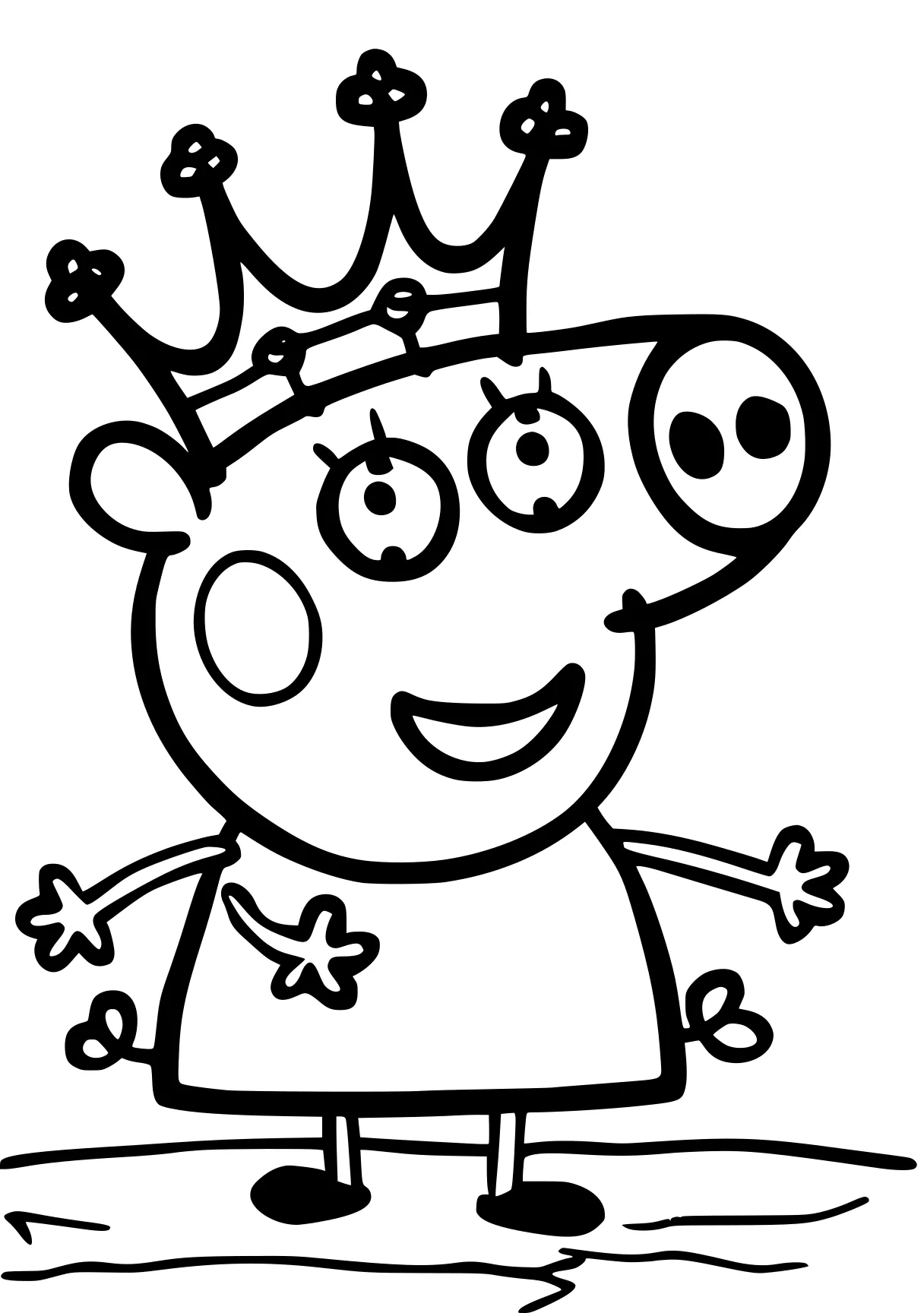 peppa coloring page pinkfong, crown, shopkins, oddbods, blippi, free downloads