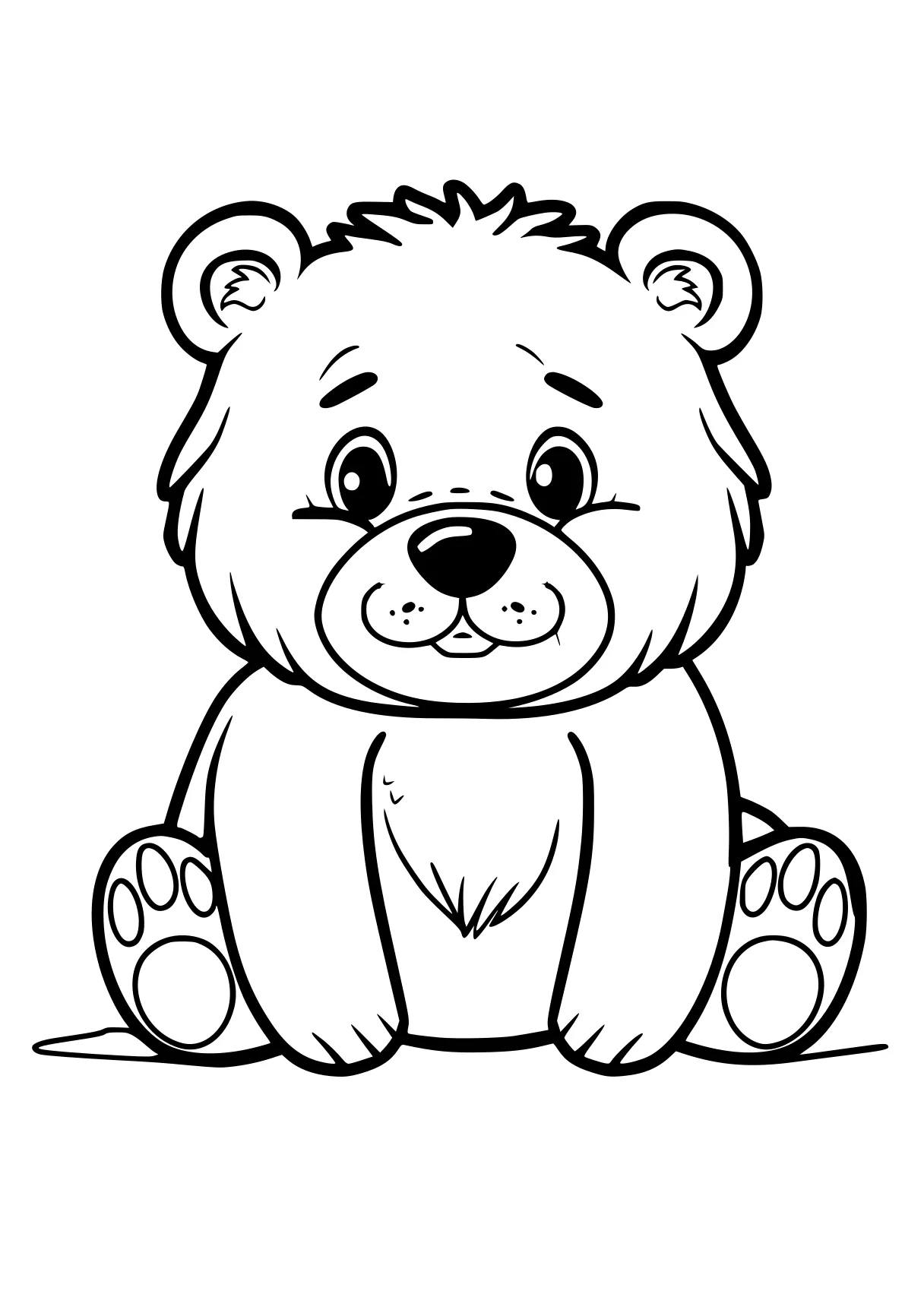 coloring pages cute animals bear, teddy, fazbear, winnie, bears, free page downloads