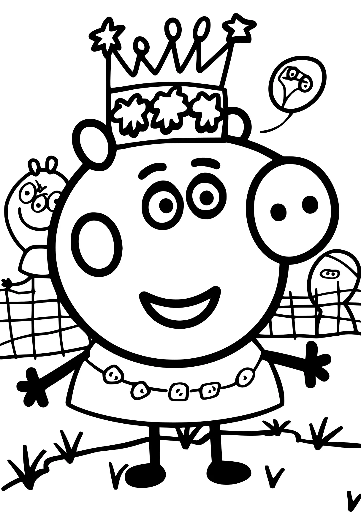 peppa coloring page, peppa, humpty, oddbods, free downloads