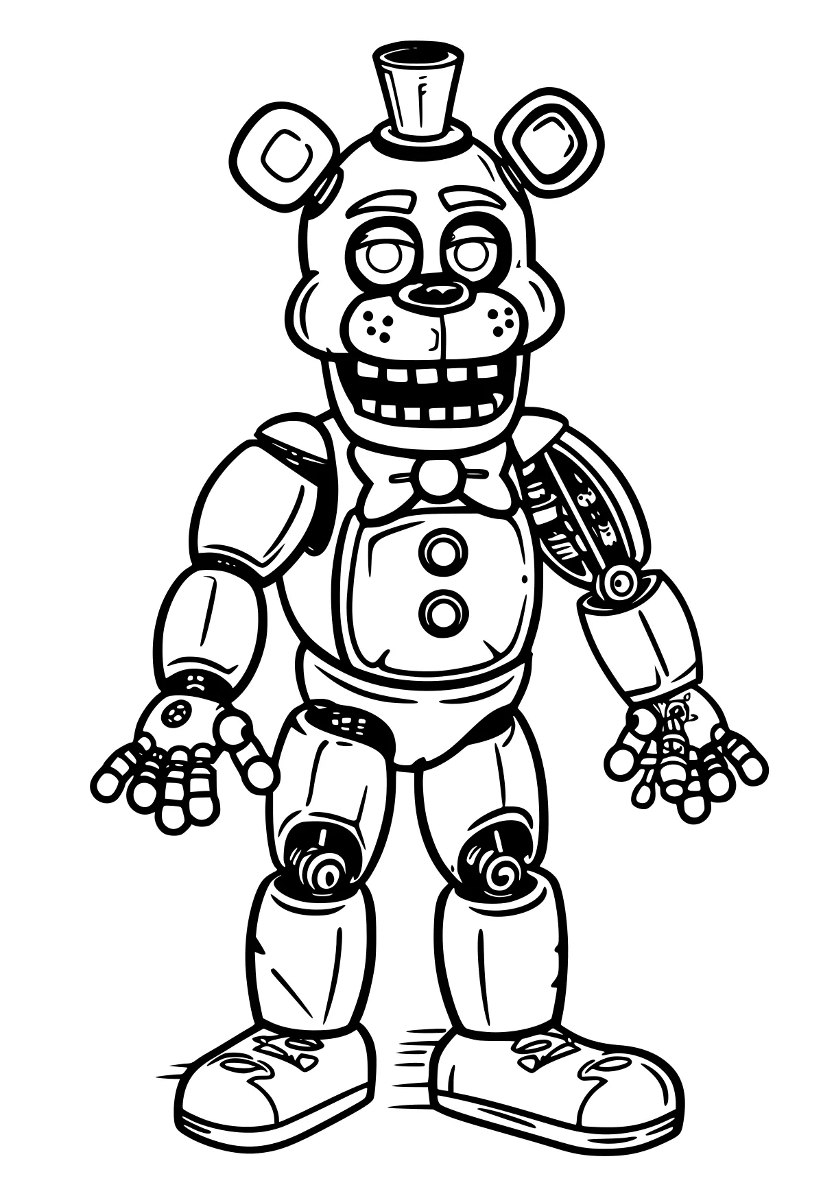 five nights at freddy's colouring pages fnaf, fazbear, robot, bonnie, toy, free coloring page downloads