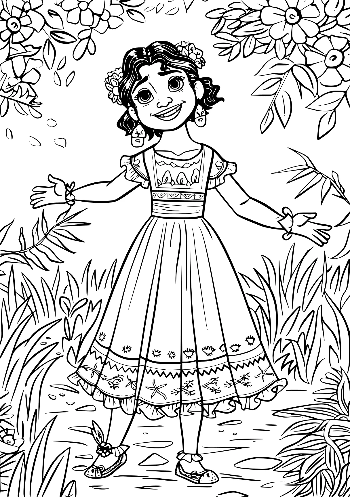 encanto coloring page, colouring, coloring, moana, free downloads