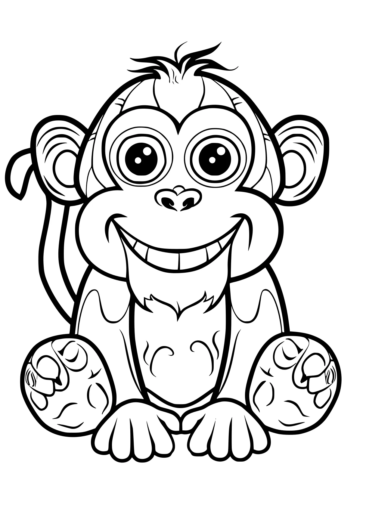 monkey coloring monkey, gorilla, kong, free page downloads