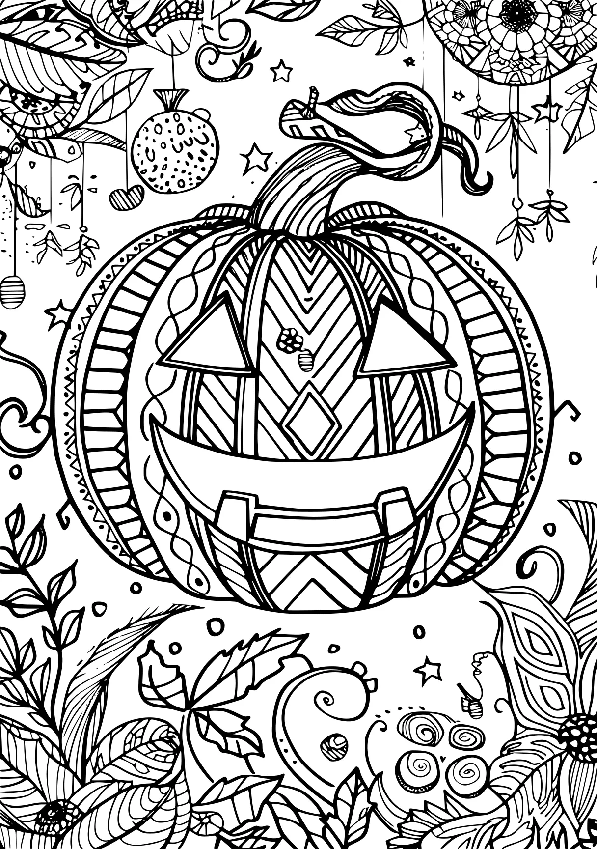 pumpkin coloring pages zentangle, ornament, pumpkin, free page downloads