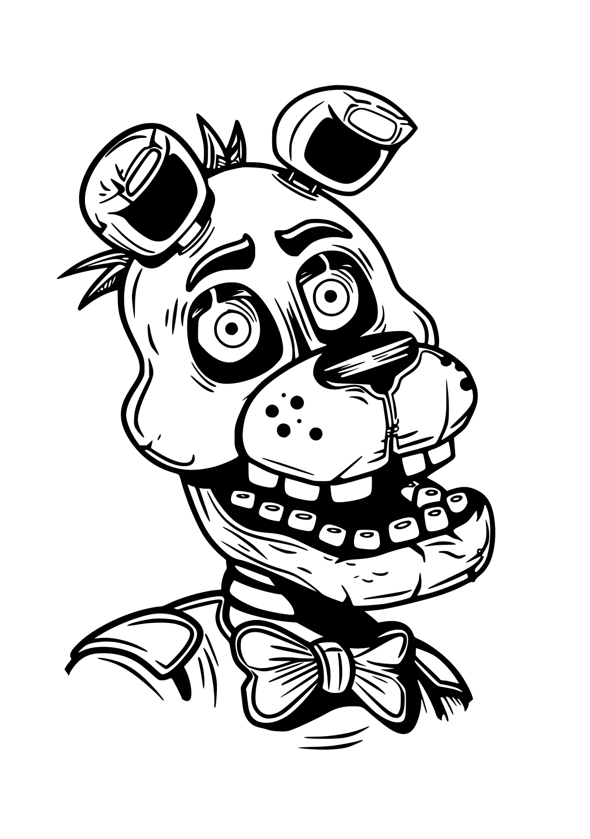 five nights at freddy's colouring pages fnaf, fazbear, clown, chica, bonnie, free coloring page downloads