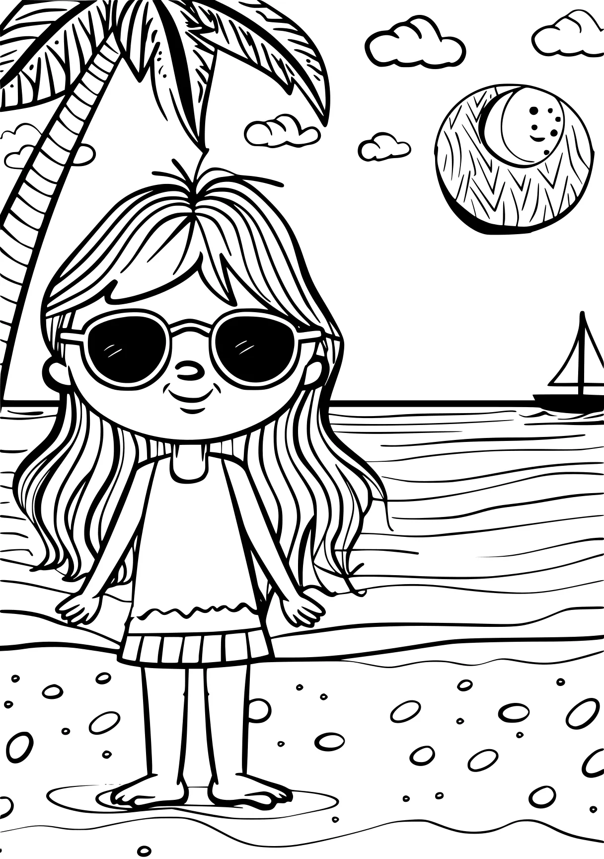 preschool coloring sheets, printables, illustrator, beach, free page downloads