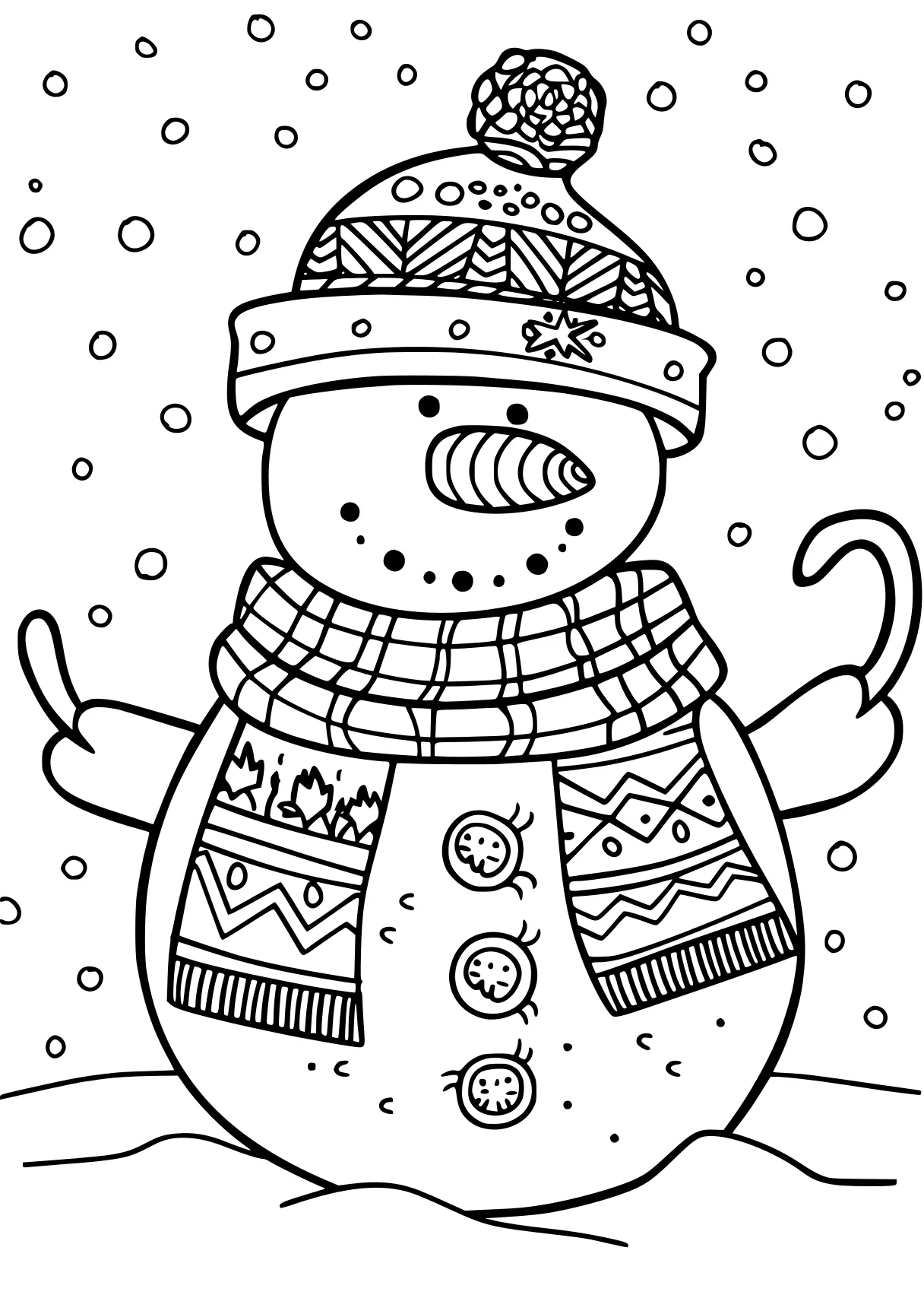 holiday coloring pages snowman, zentangle, winter, free page downloads