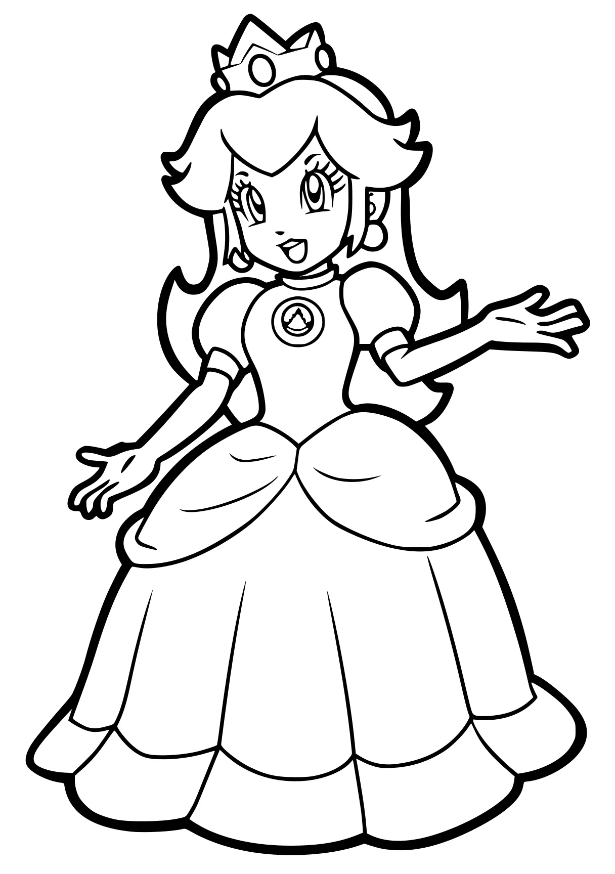 princess peach coloring page rosalina, peach, shinobu, daisy, rosa, free downloads