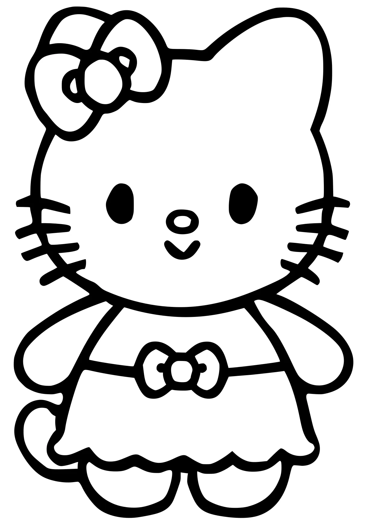 coloring pages printable hello kitty sanrio, cinnamoroll, kitty, molang, free page downloads