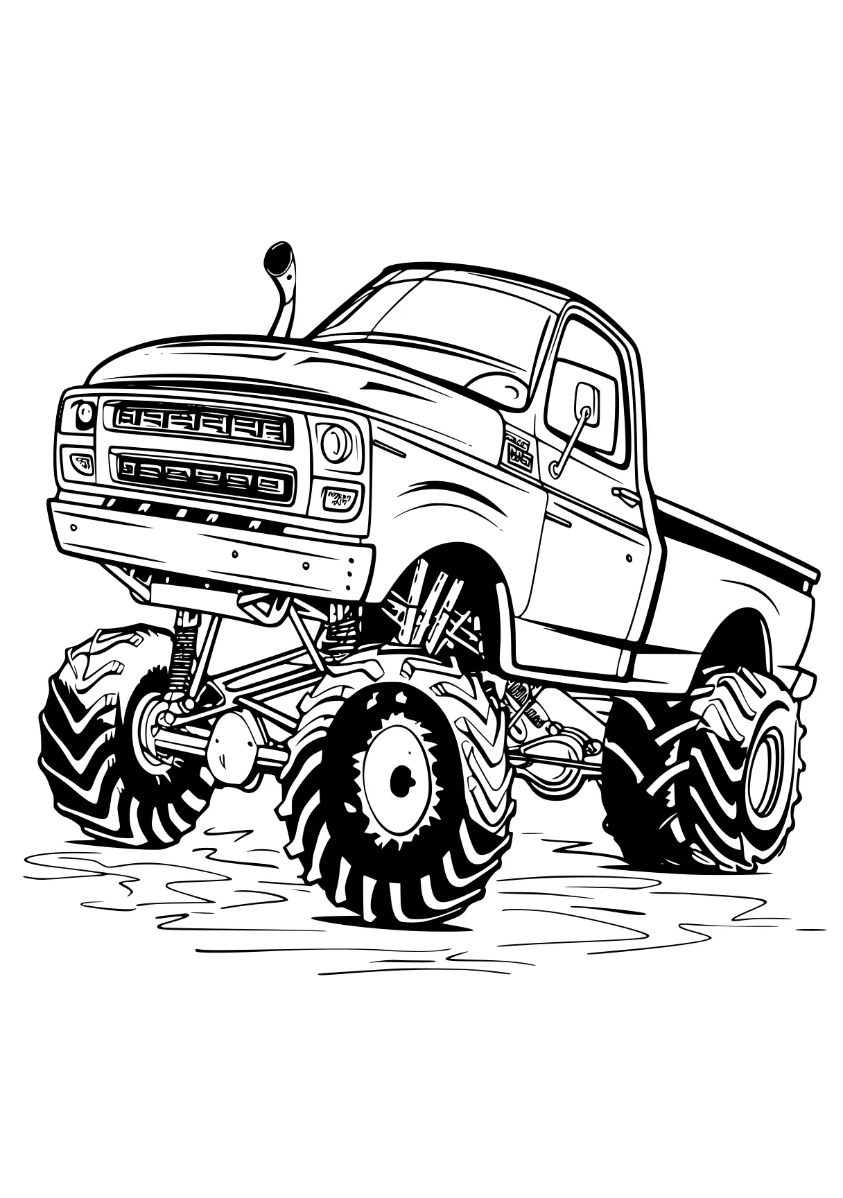 monster truck color page truck, trucks, vehicle, crawler, jeep, free coloring downloads