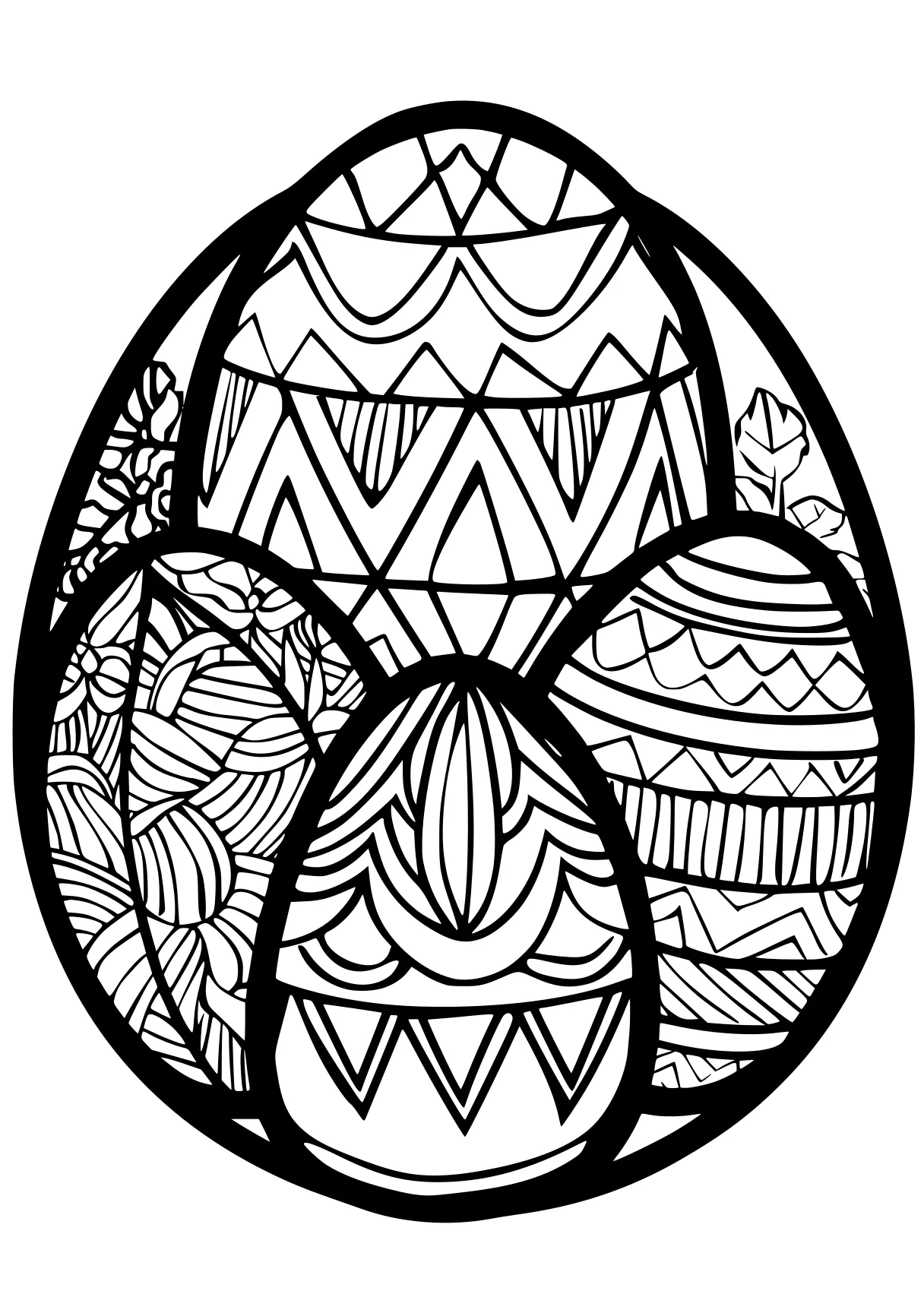 coloring pages printable easter egg, easter, ornament, zentangle, free page downloads