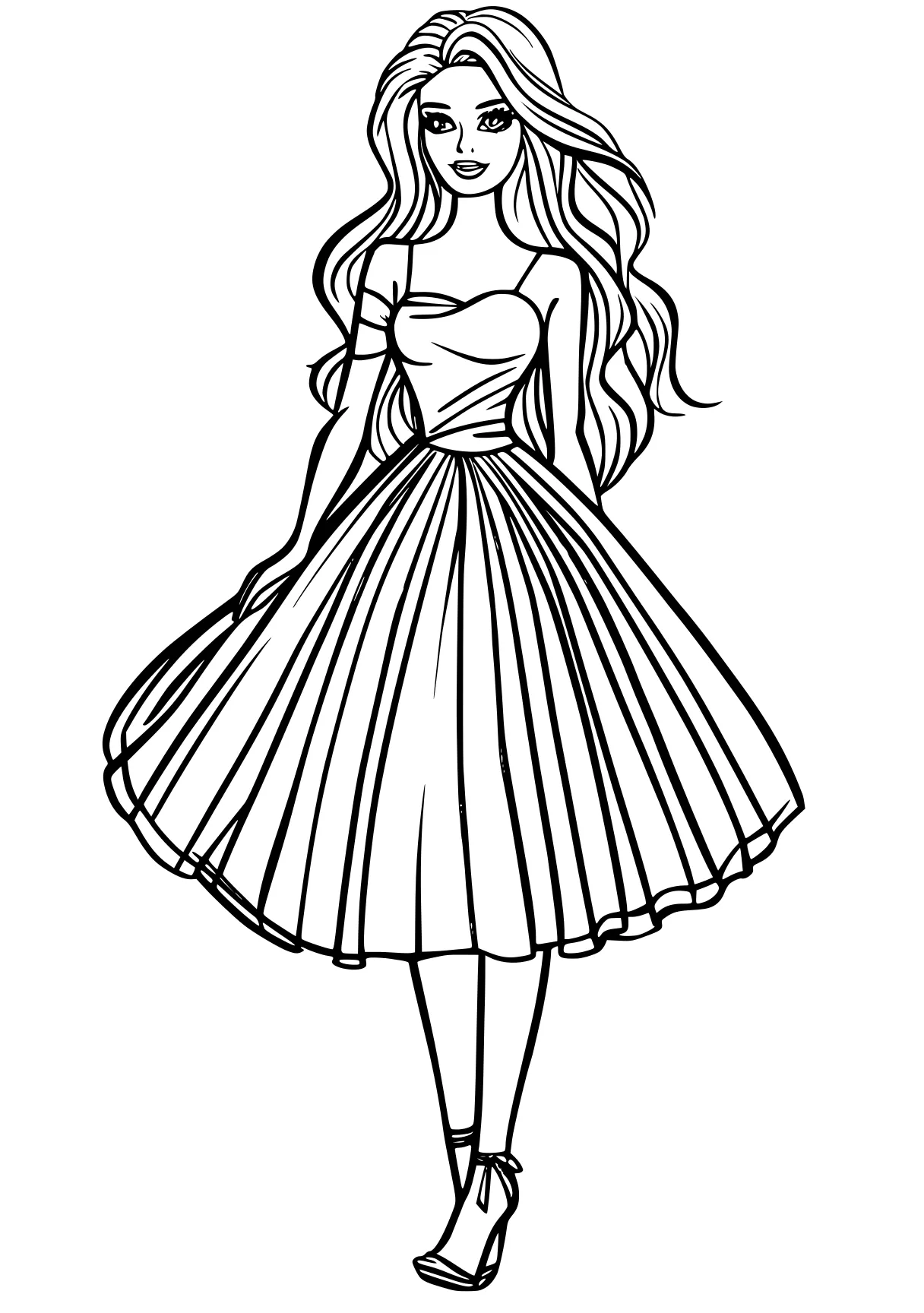 barbie coloring pages dresses, sailor, princess, free page downloads