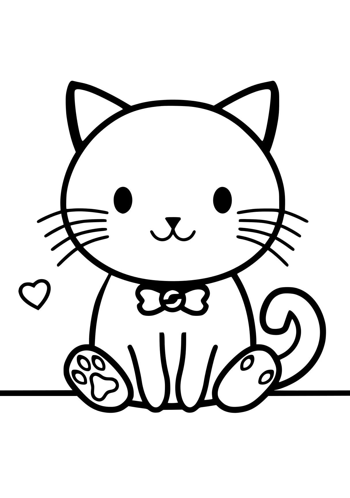 kitty coloring page kitty, cat, paw, mew, free downloads