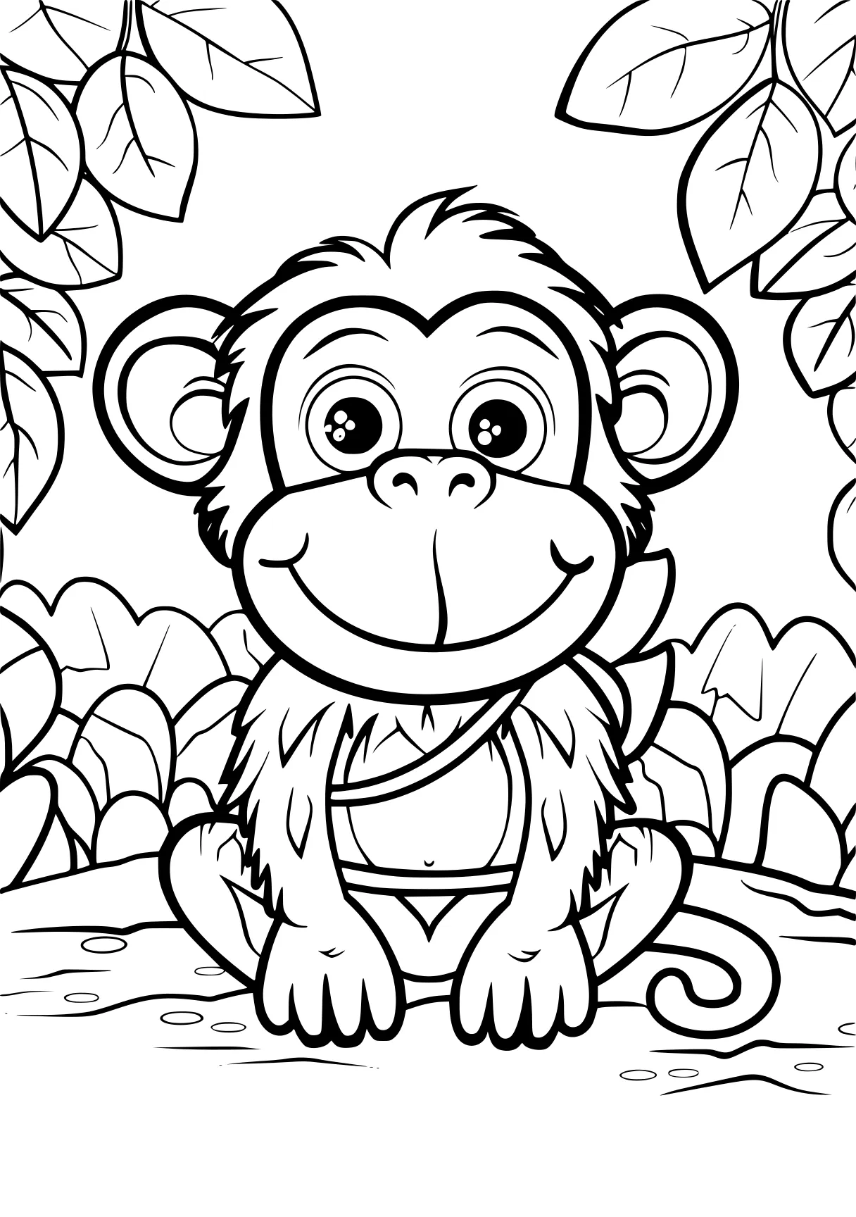 monkey coloring monkey, gorilla, colouring, free page downloads