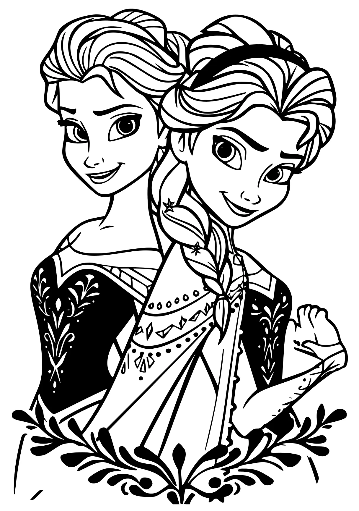 elsa and anna coloring pages tangled, frozen, printables, lilo, descendants, free page downloads